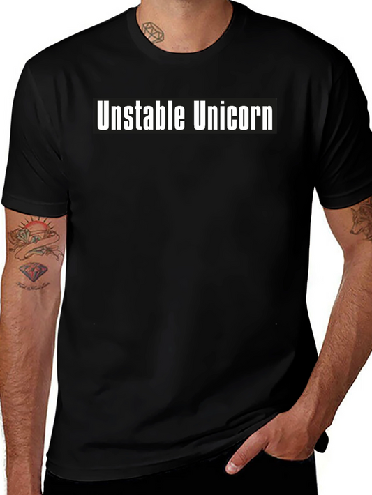 Unstable Unicorn Graphic Tee - Soft Black T-Shirt