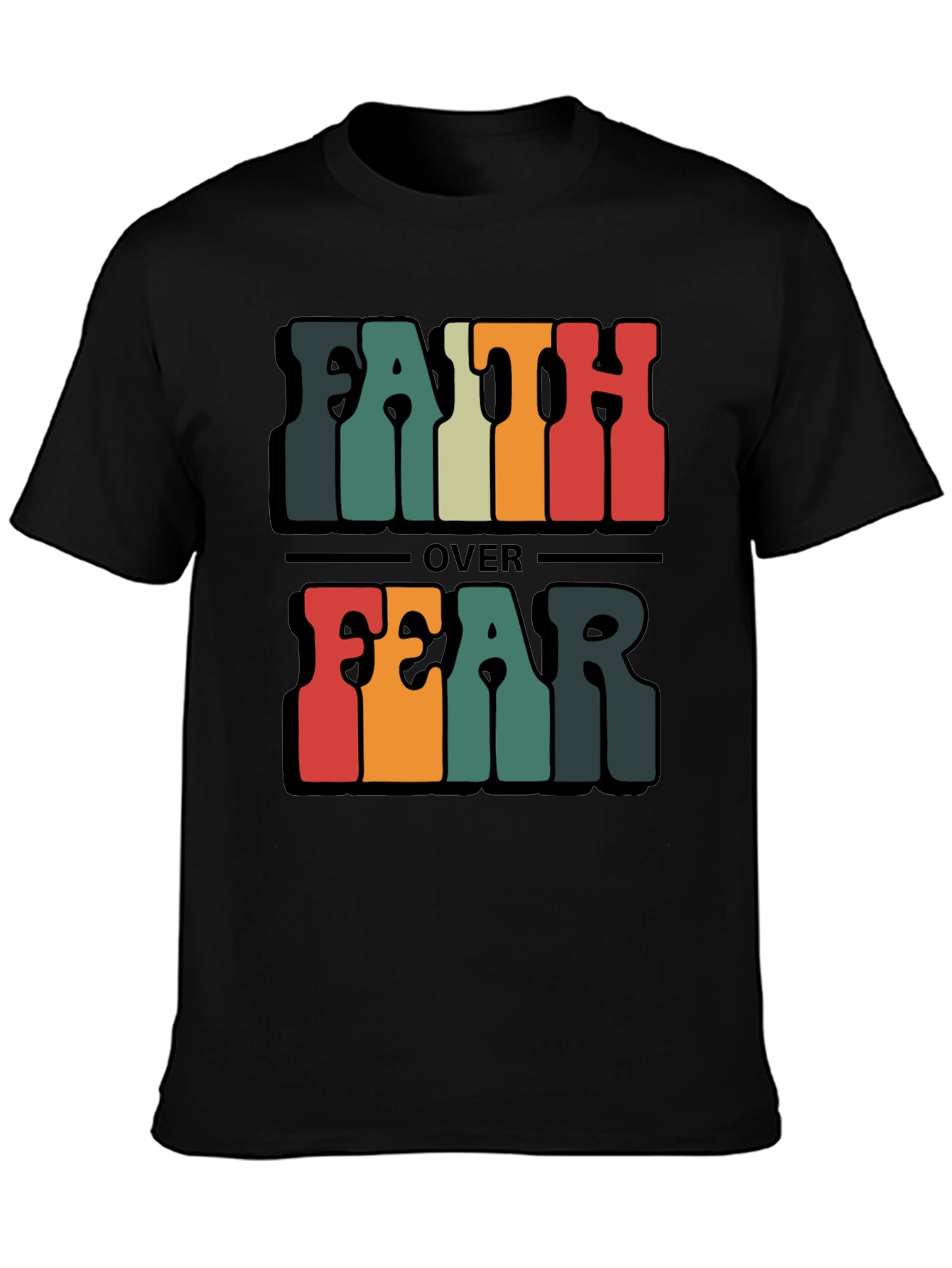 Faith Over Fear Graphic T-Shirt - Religious Apparel
