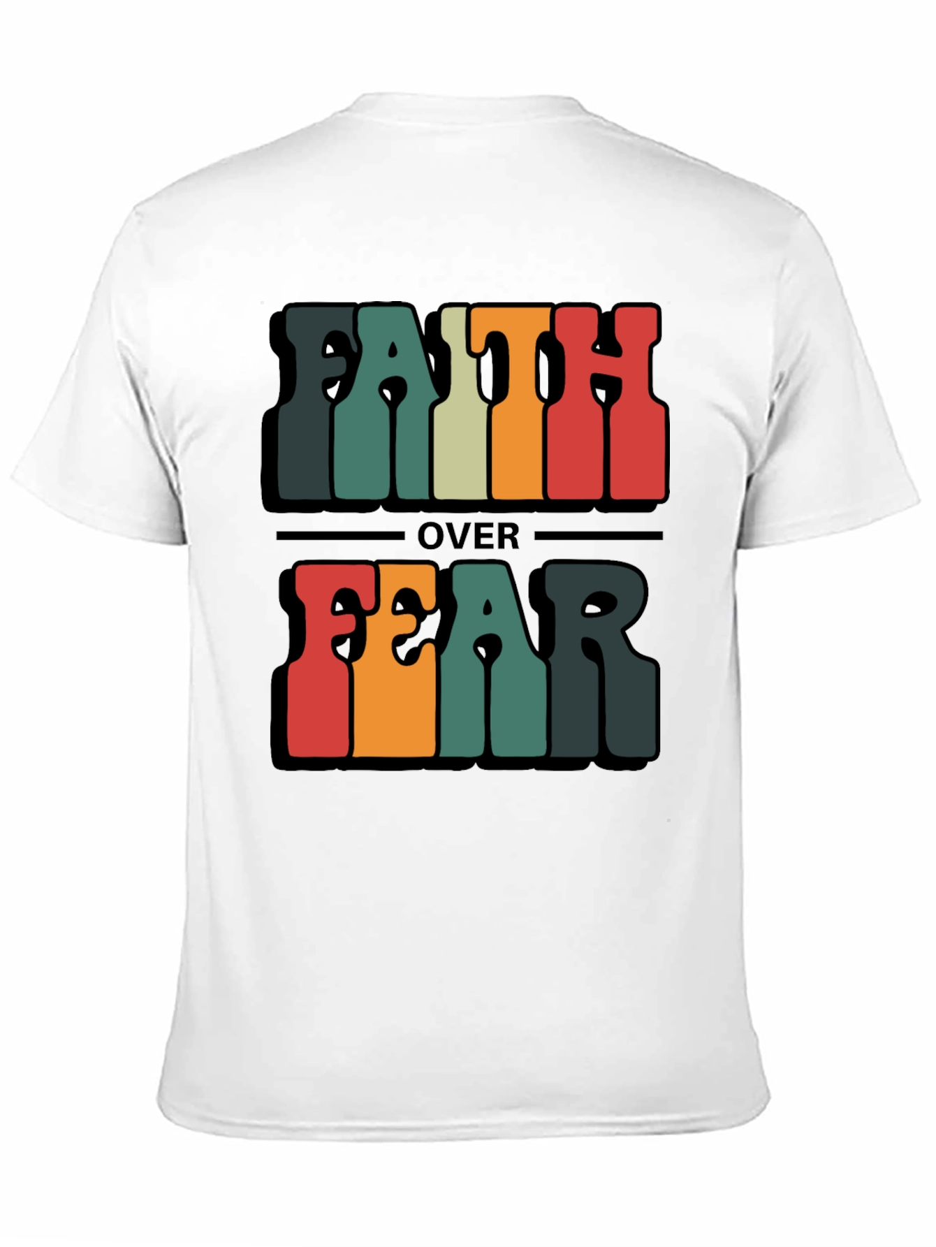 Faith Over Fear Graphic T-Shirt - Religious Apparel