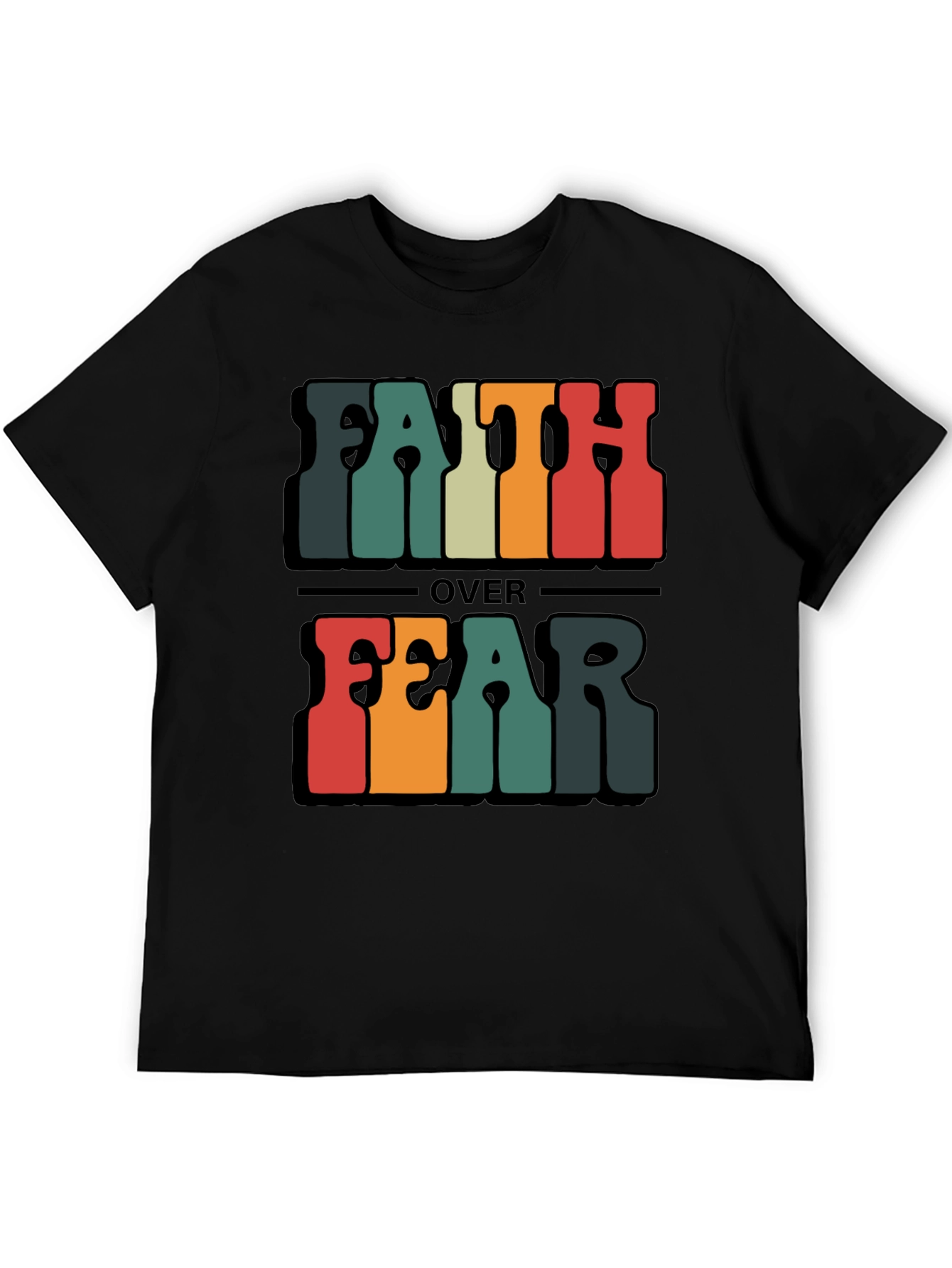 Faith Over Fear Graphic T-Shirt - Religious Apparel