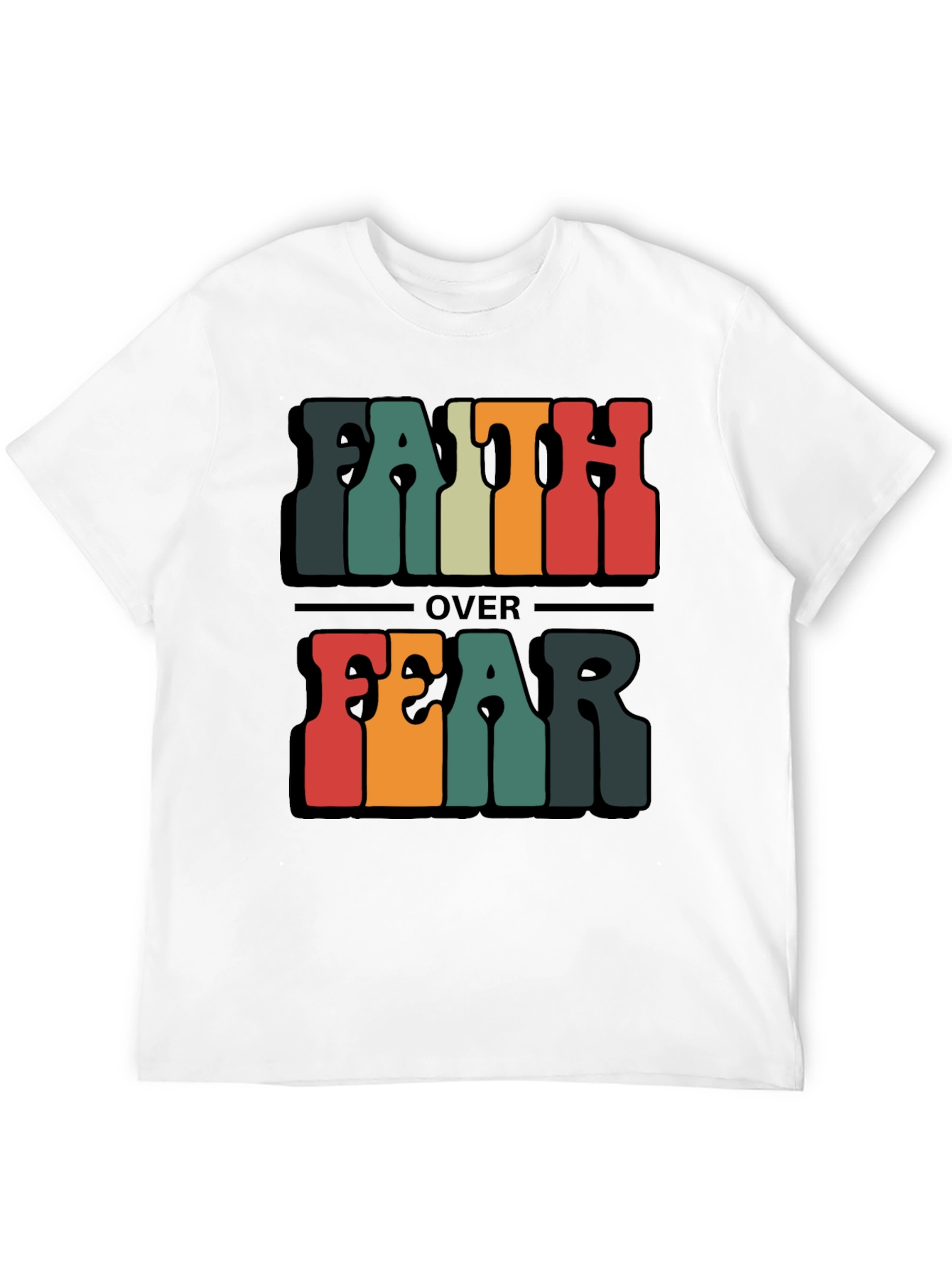 Faith Over Fear Graphic T-Shirt - Religious Apparel