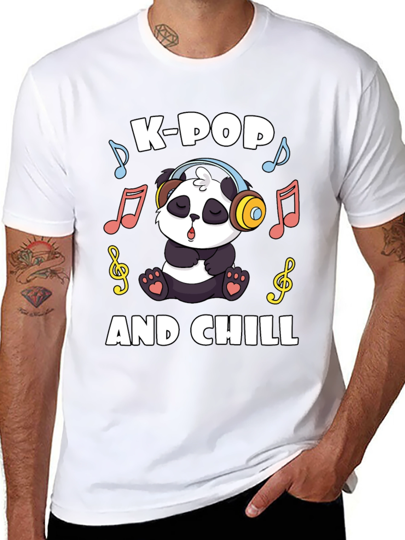 K-Pop and Chill Panda T-Shirt