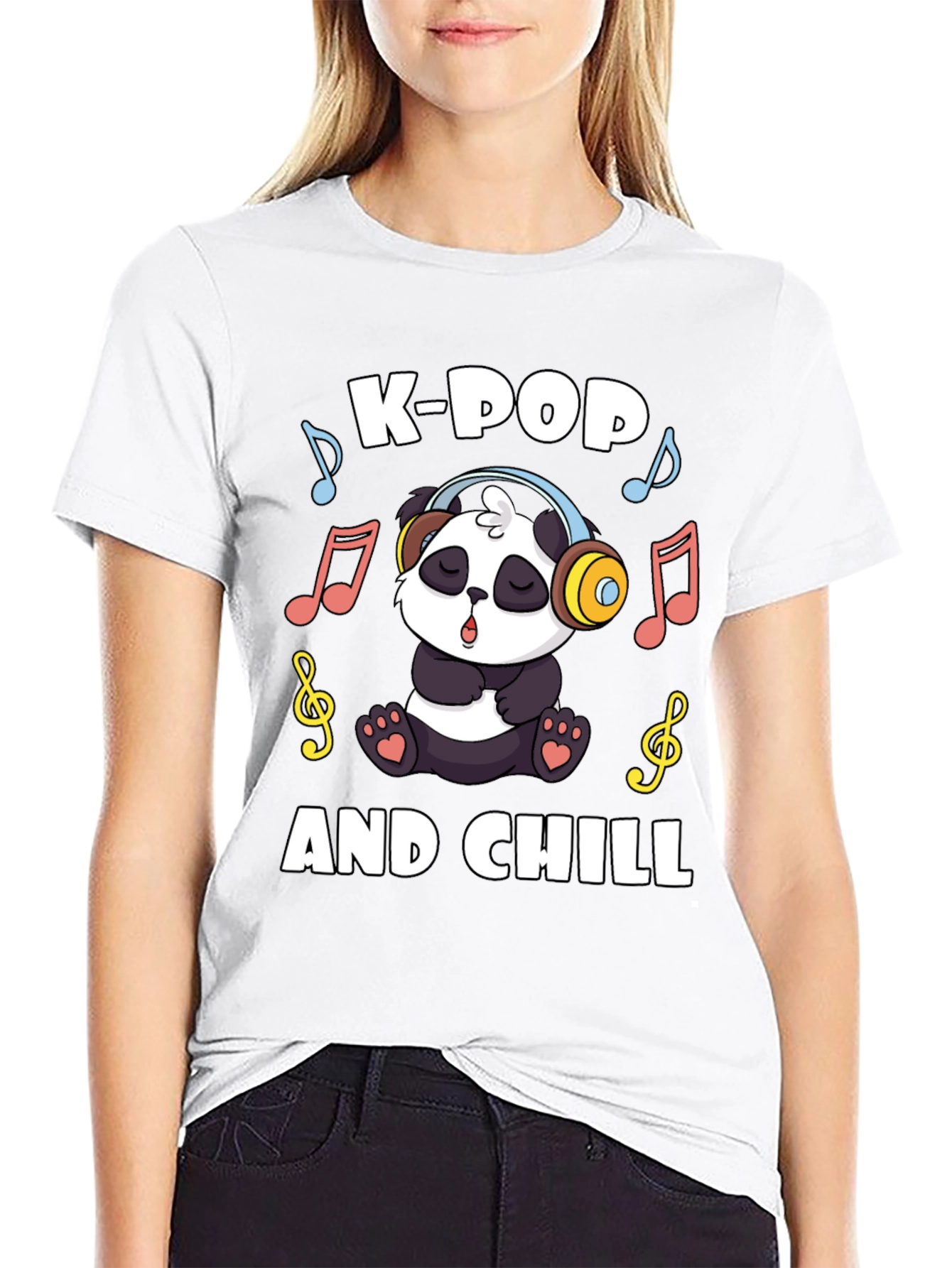 K-Pop and Chill Panda T-Shirt