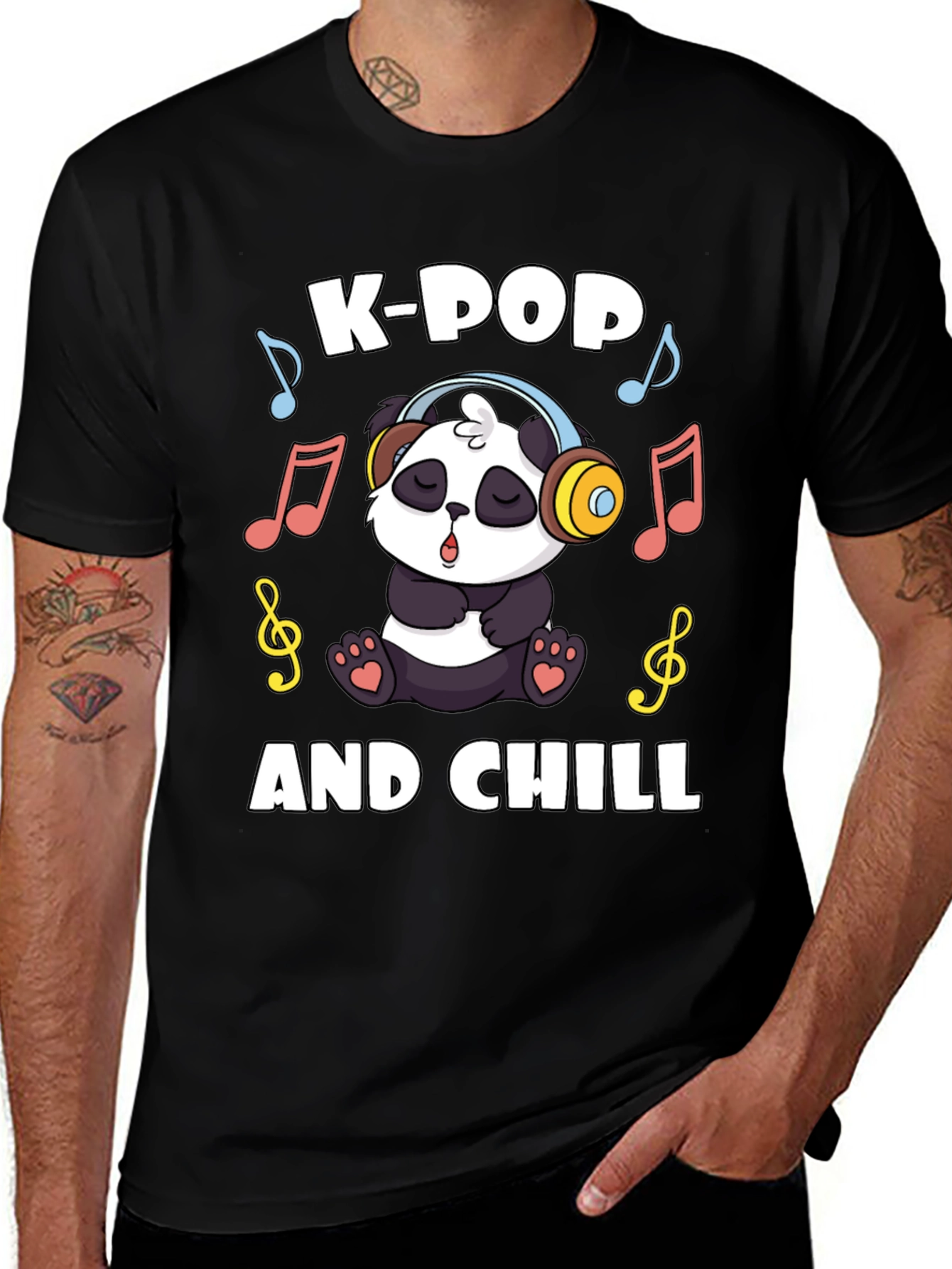 K-Pop and Chill Panda T-Shirt