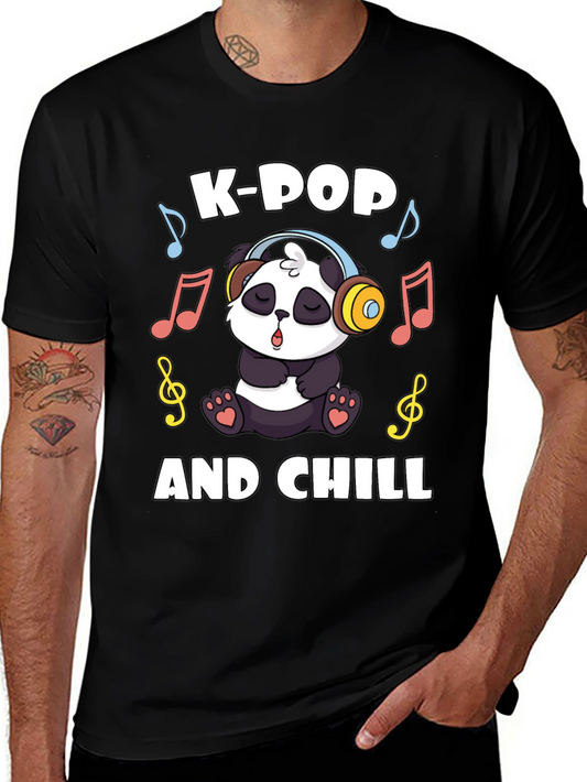K-Pop and Chill Panda T-Shirt