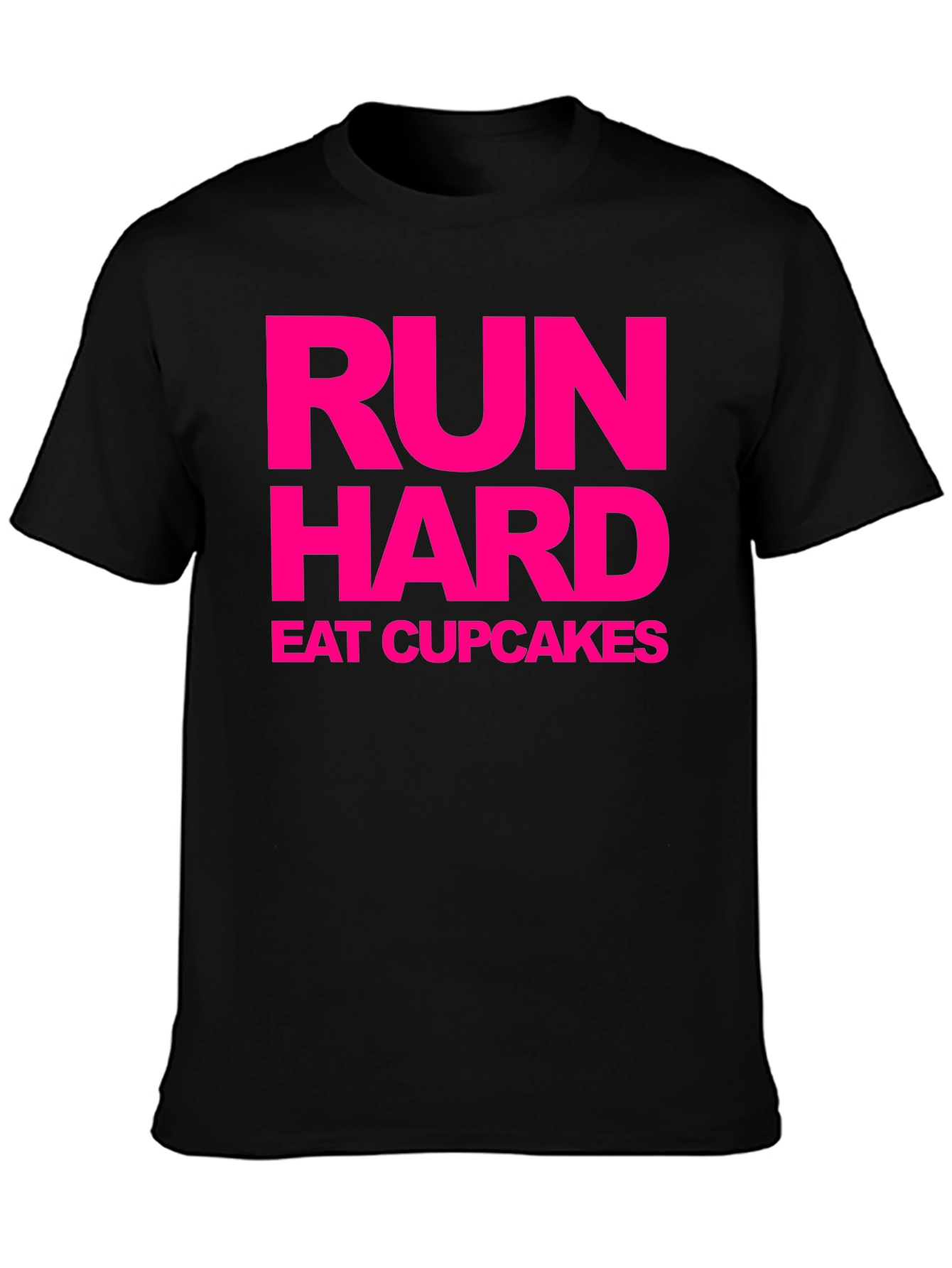 Run Hard Eat Cupcakes Black Tee