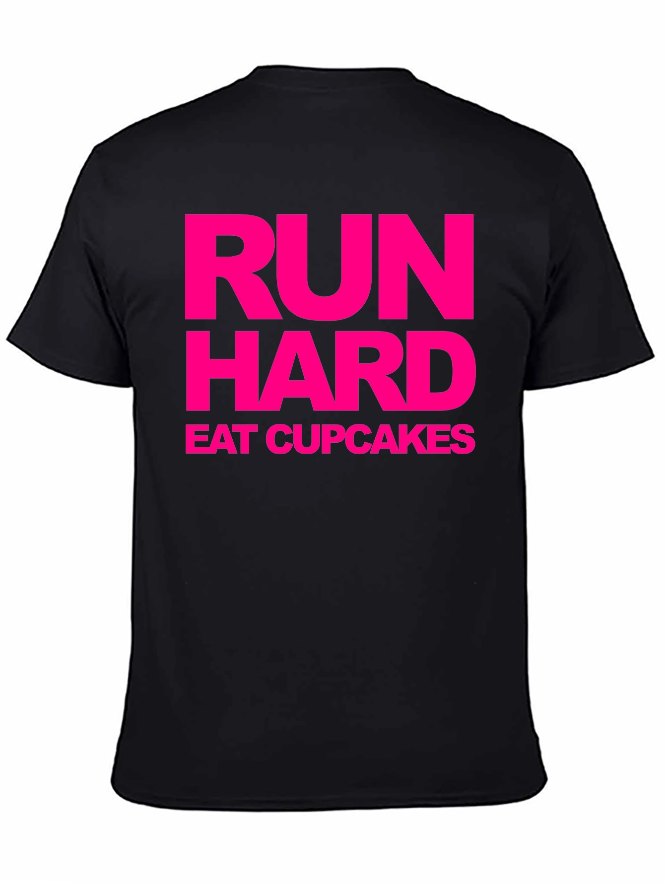 Run Hard Eat Cupcakes Black Tee