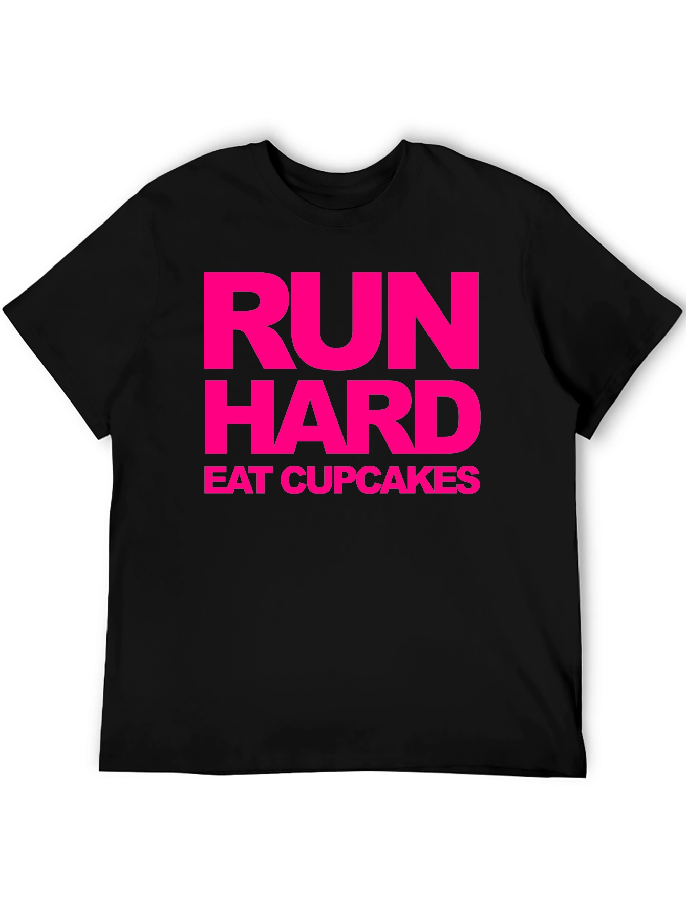 Run Hard Eat Cupcakes Black Tee