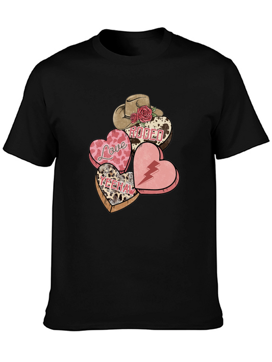 Western Valentines T-Shirt: Love Rodeo Yeehaw Hearts
