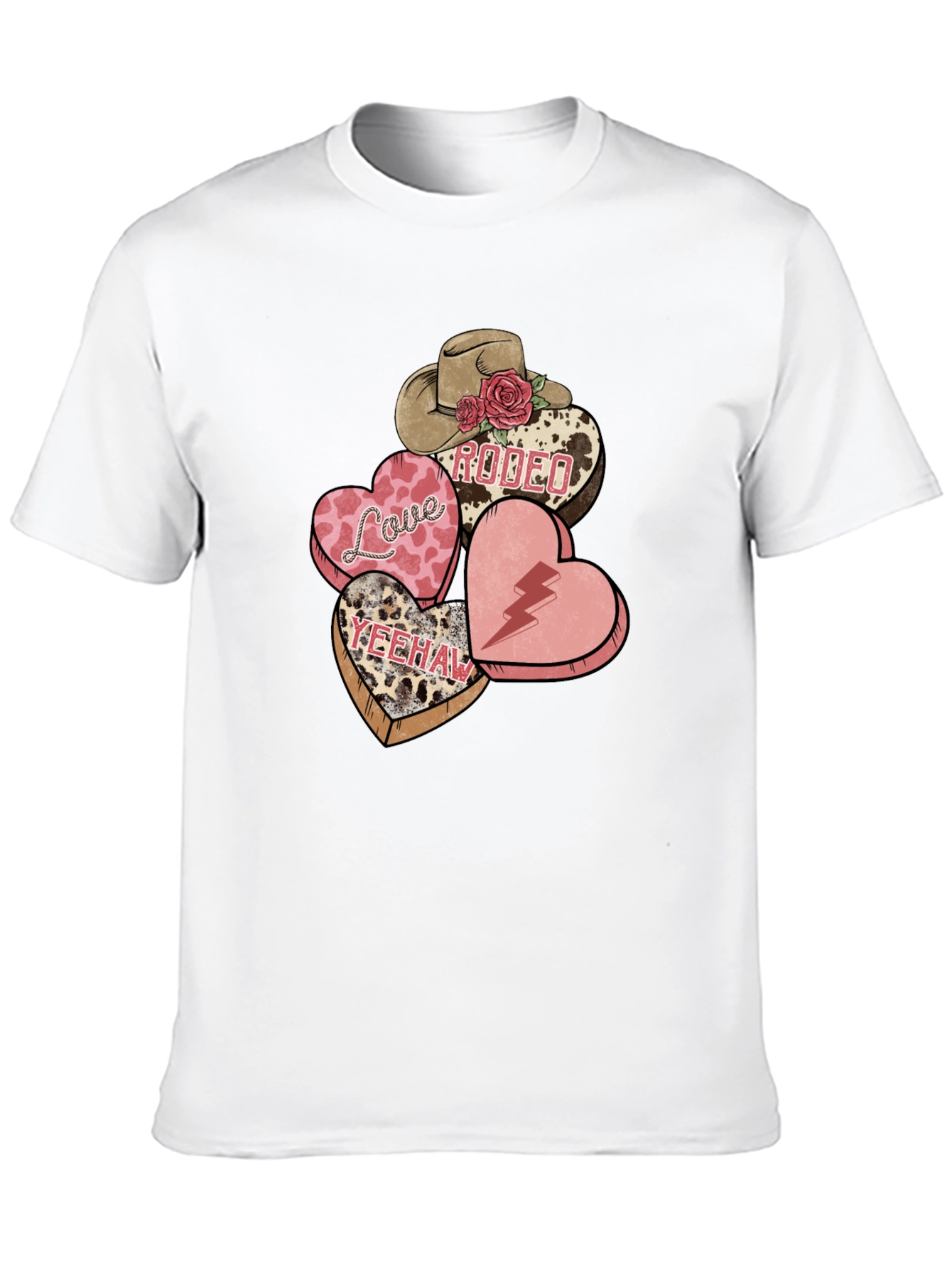 Western Valentines T-Shirt: Love Rodeo Yeehaw Hearts