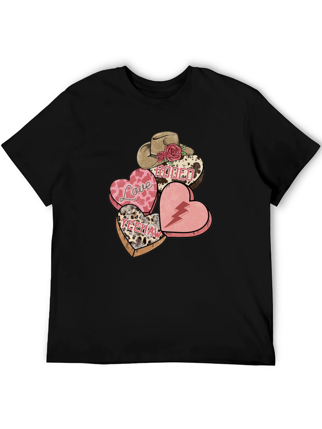 Western Valentines T-Shirt: Love Rodeo Yeehaw Hearts