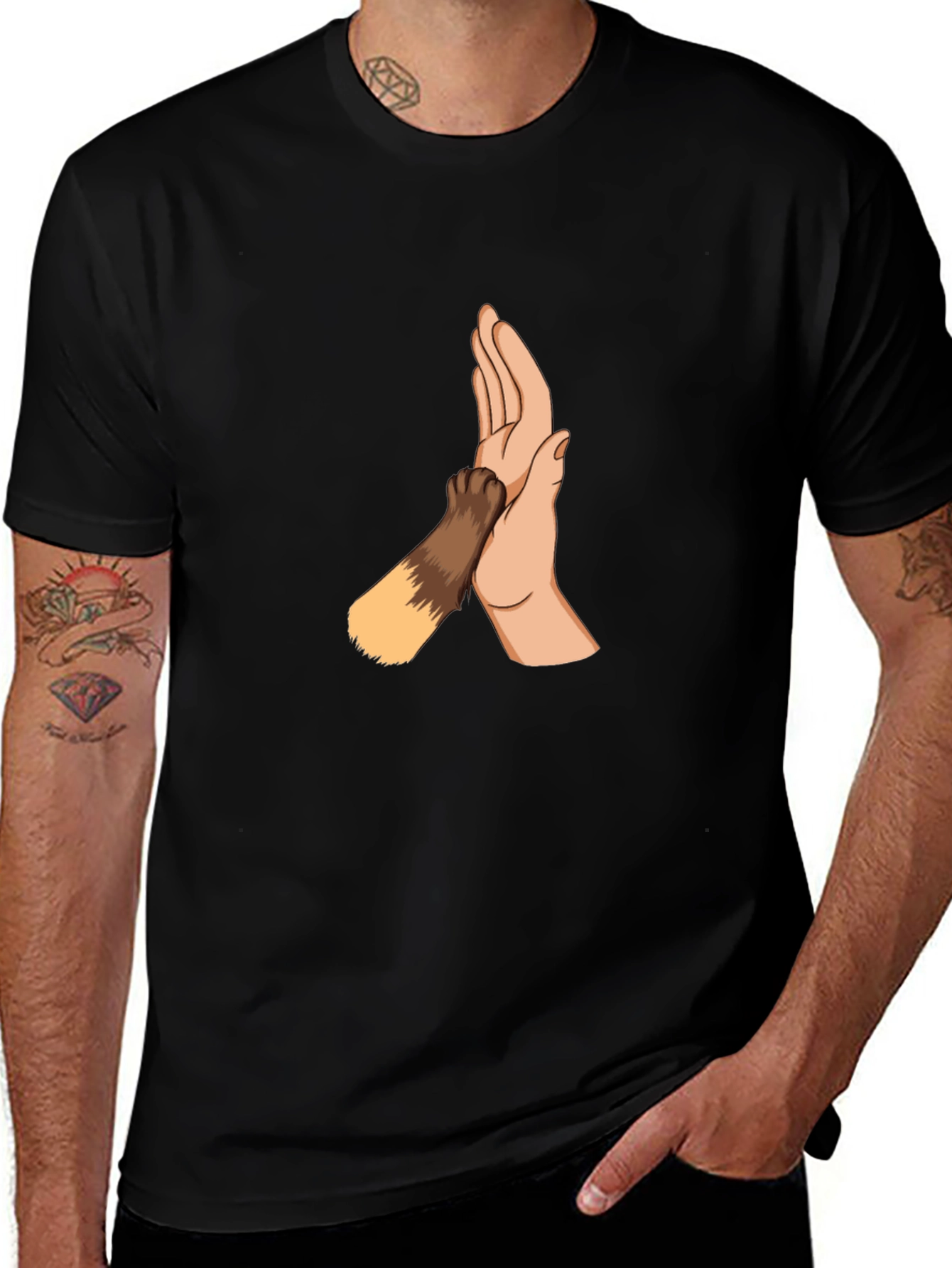 High Five Dog Paw Graphic Tee