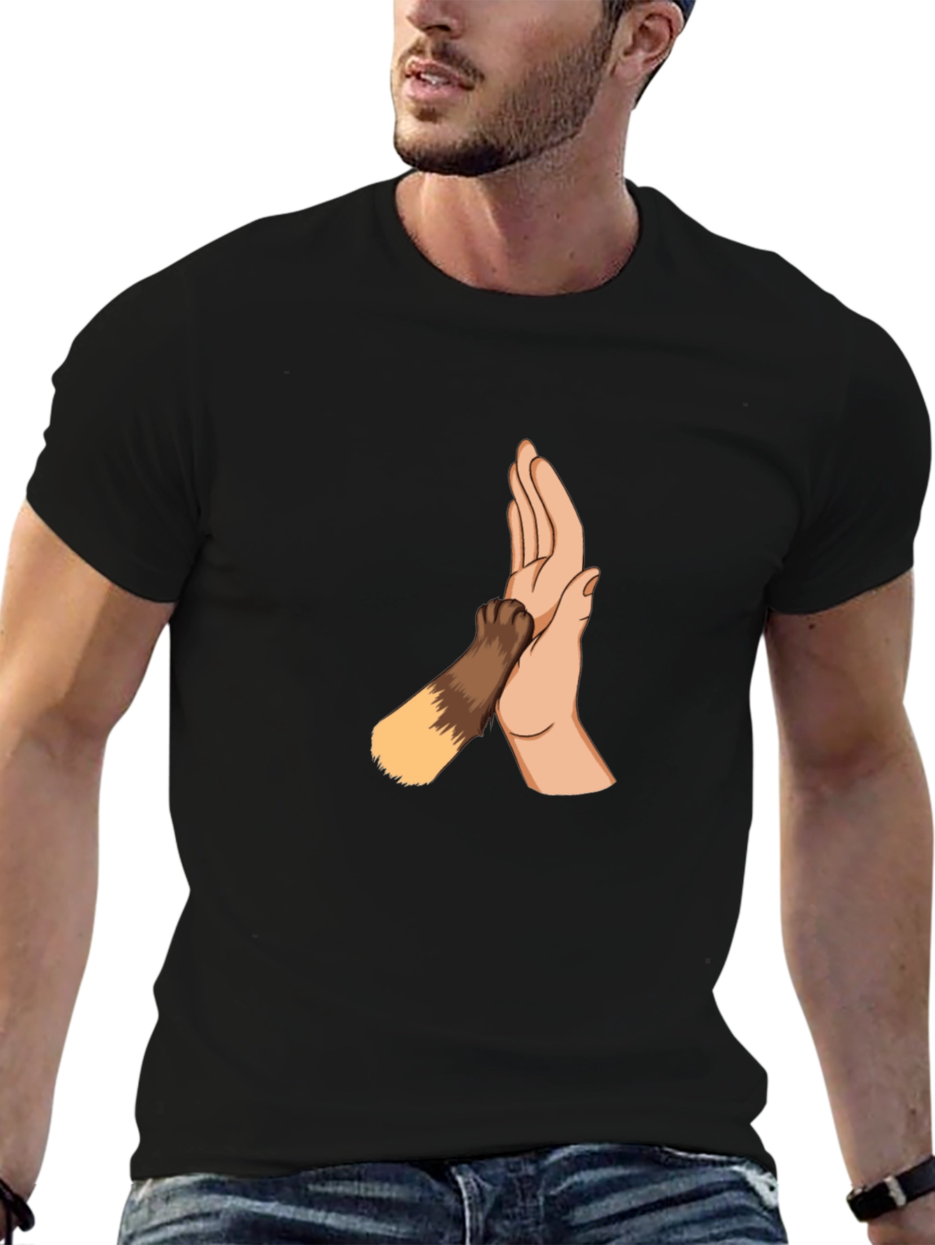 High Five Dog Paw Graphic Tee