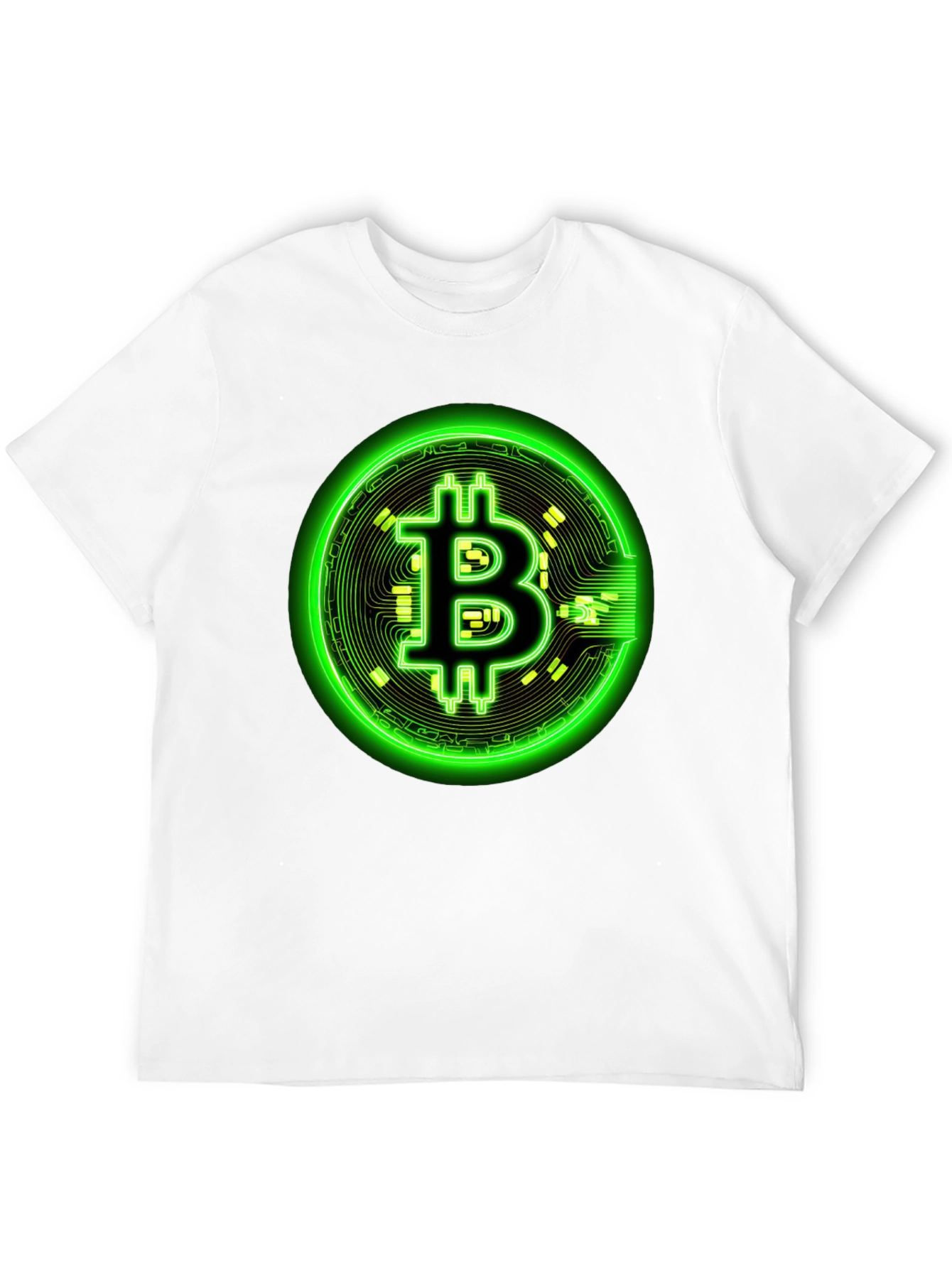 Bitcoin Neon Graphic Black T-Shirt