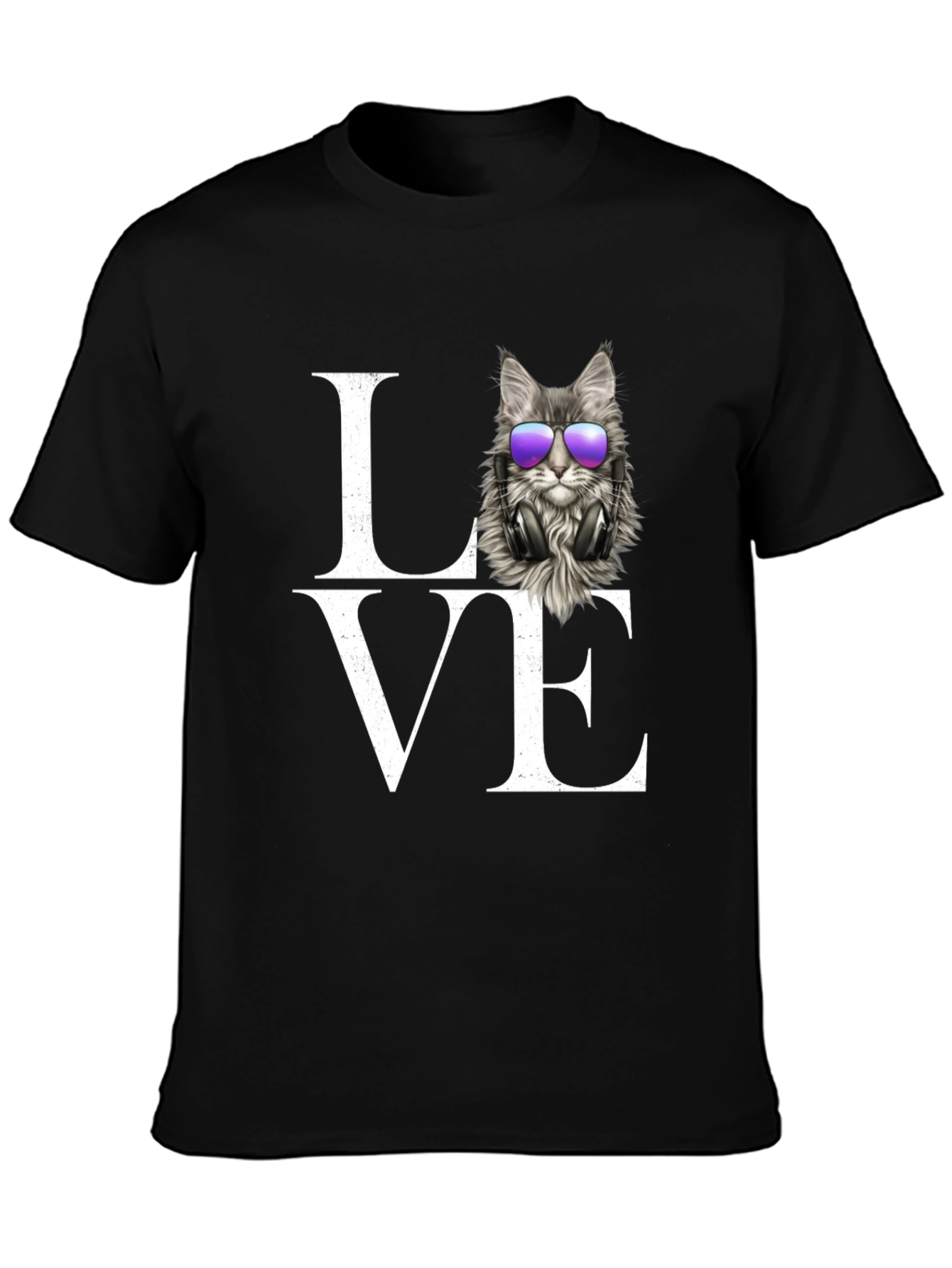 Cool Cat DJ Graphic T-Shirt