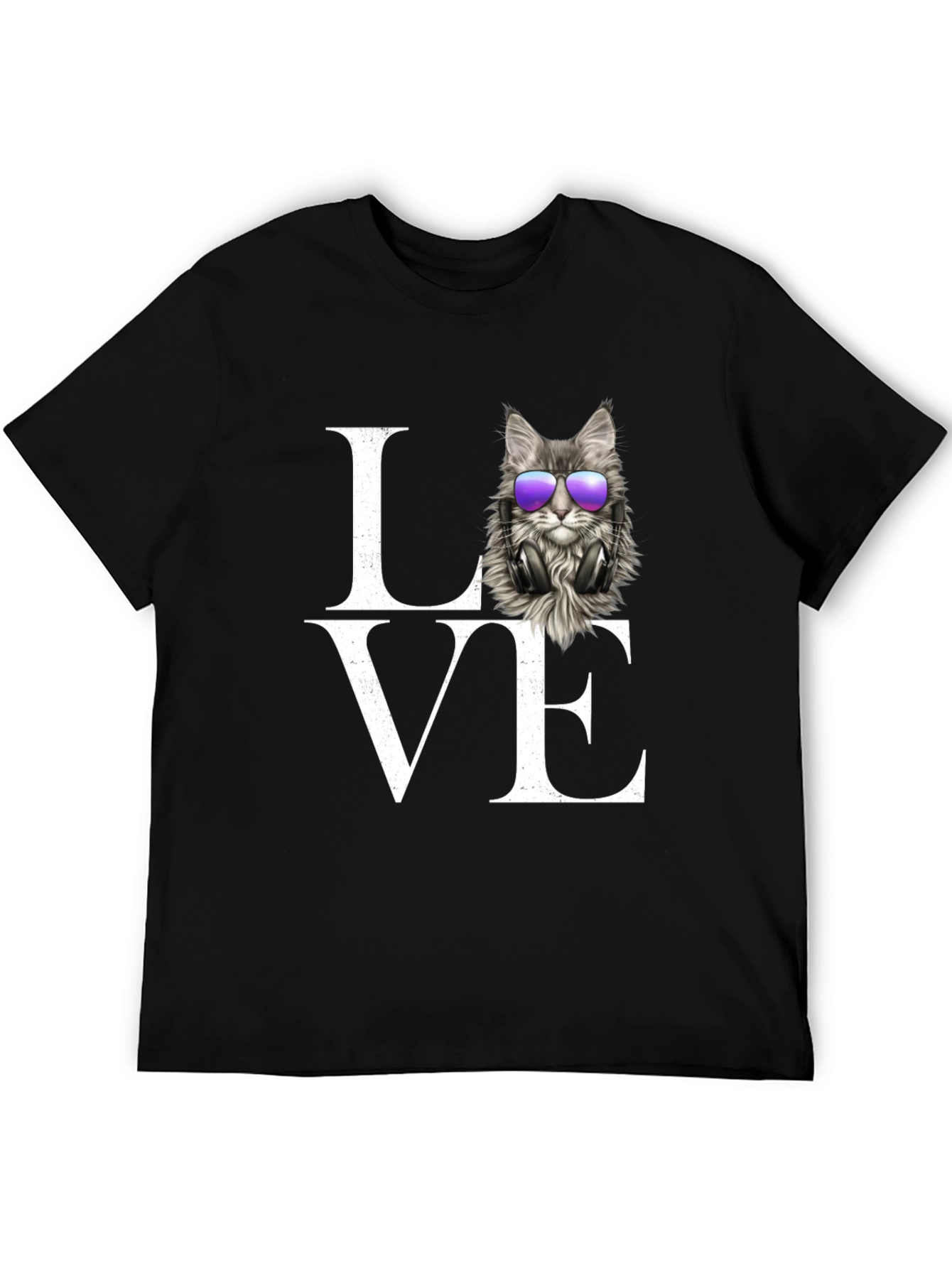 Cool Cat DJ Graphic T-Shirt