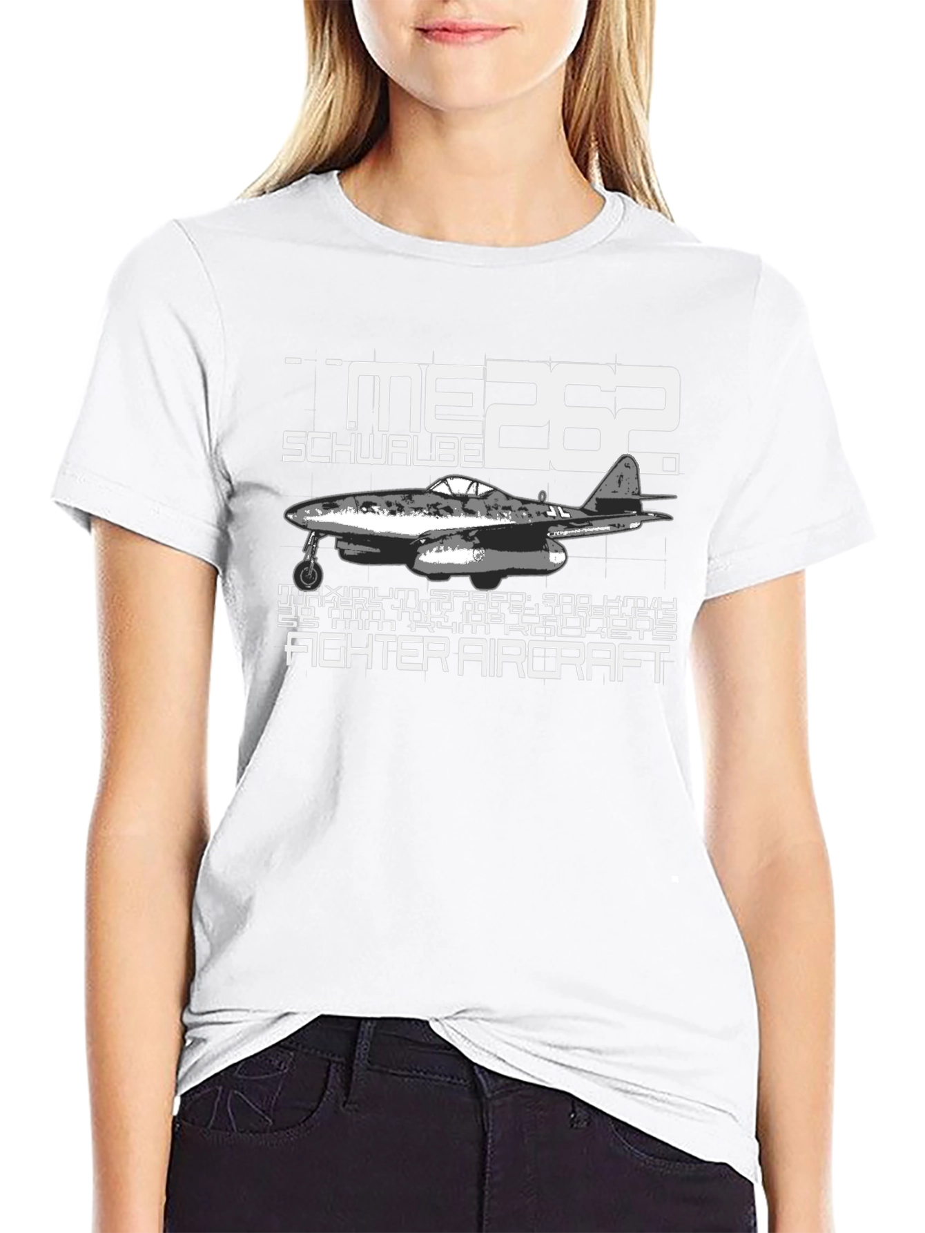 Me 262 Schwalbe Fighter Aircraft Graphic T-Shirt