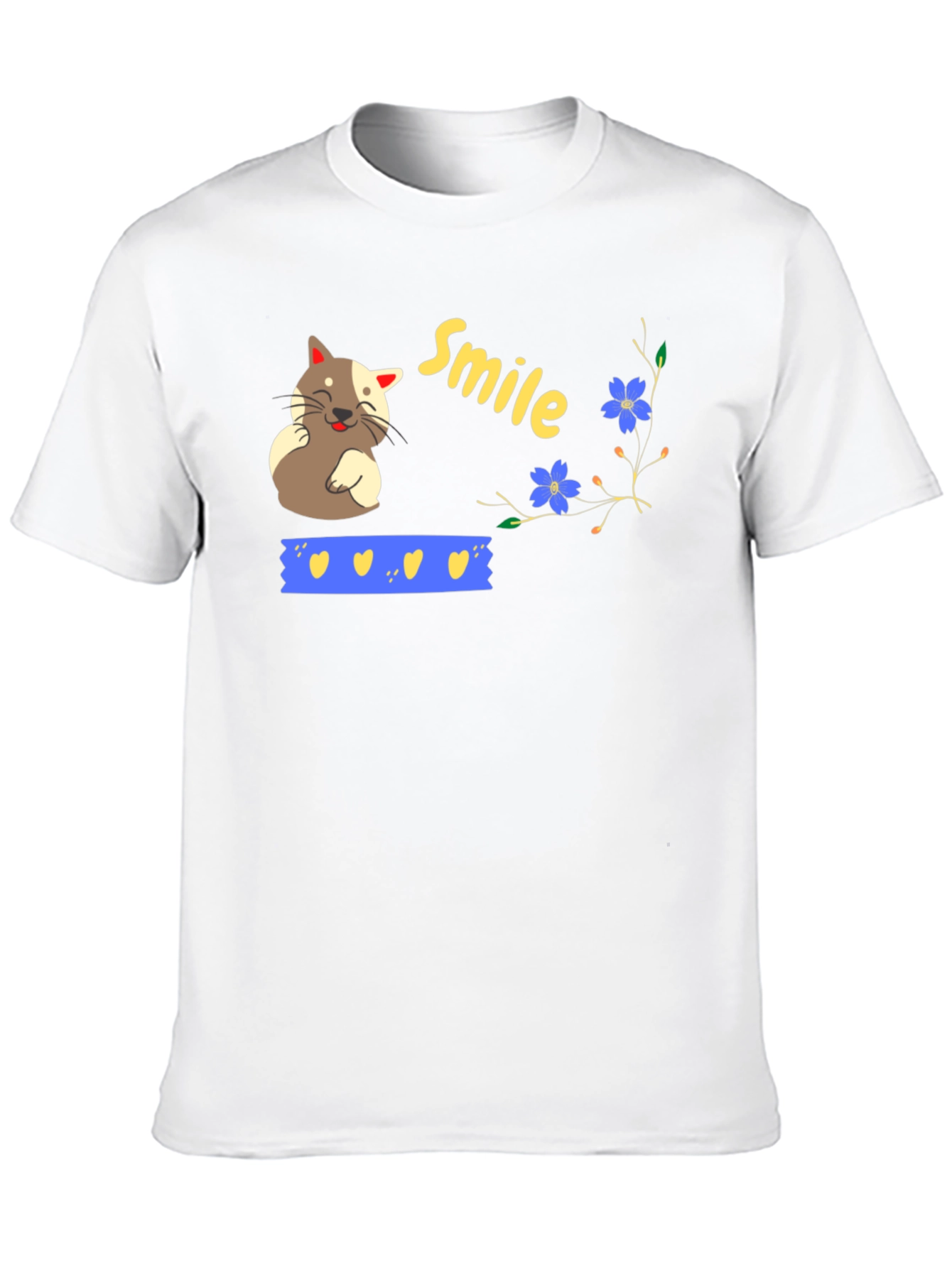Cute Cat Smile Graphic T-Shirt