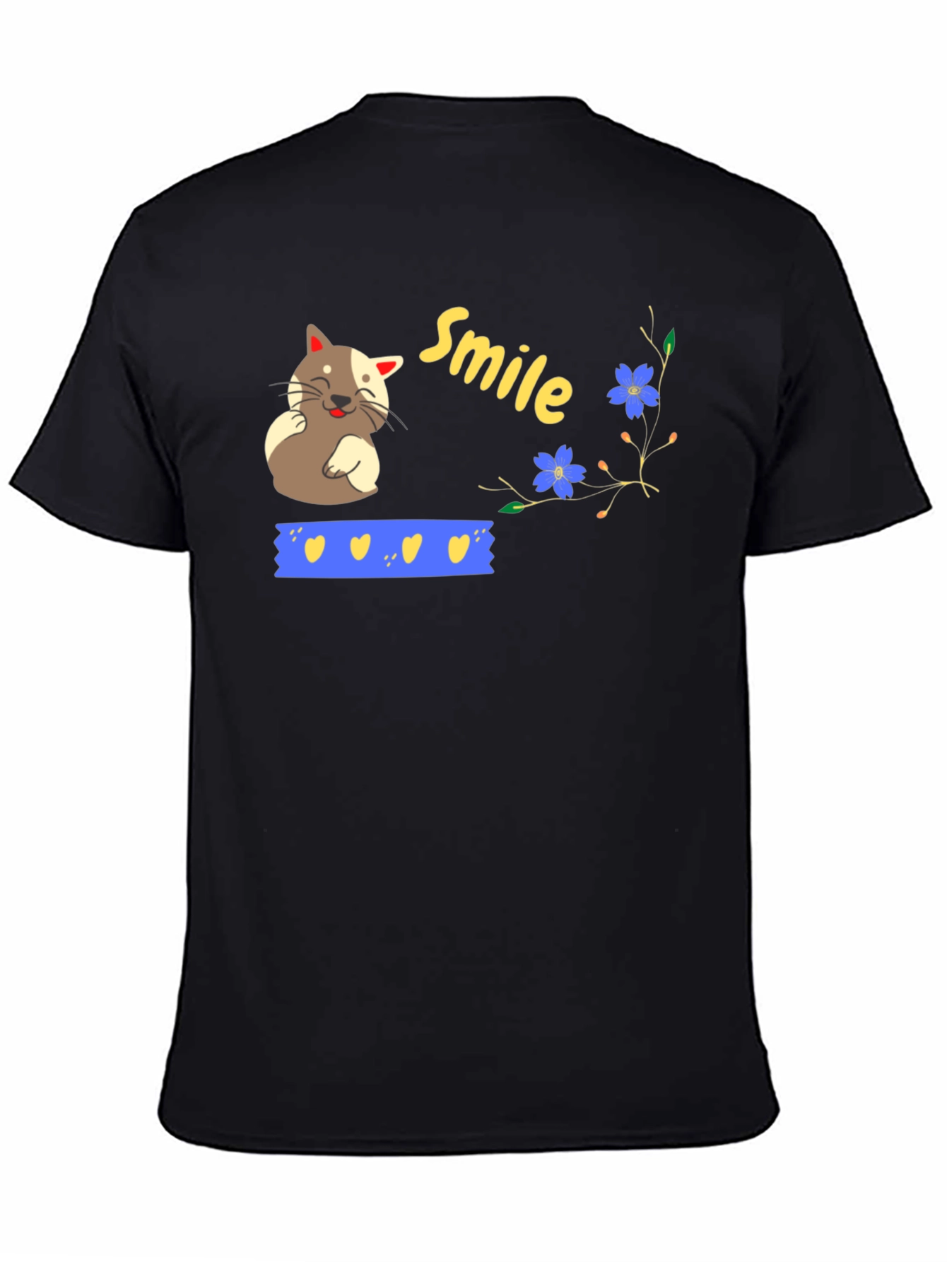 Cute Cat Smile Graphic T-Shirt