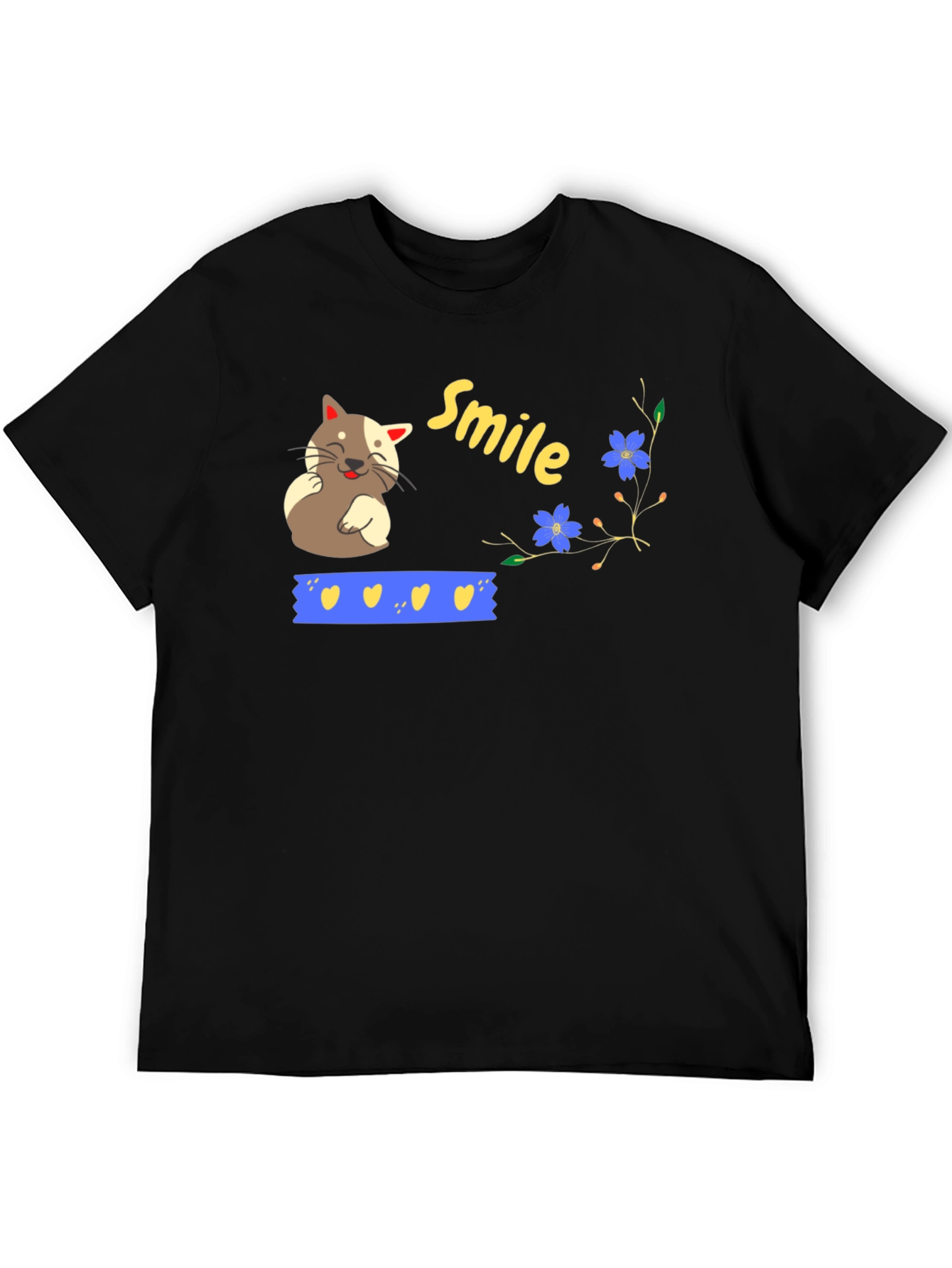 Cute Cat Smile Graphic T-Shirt