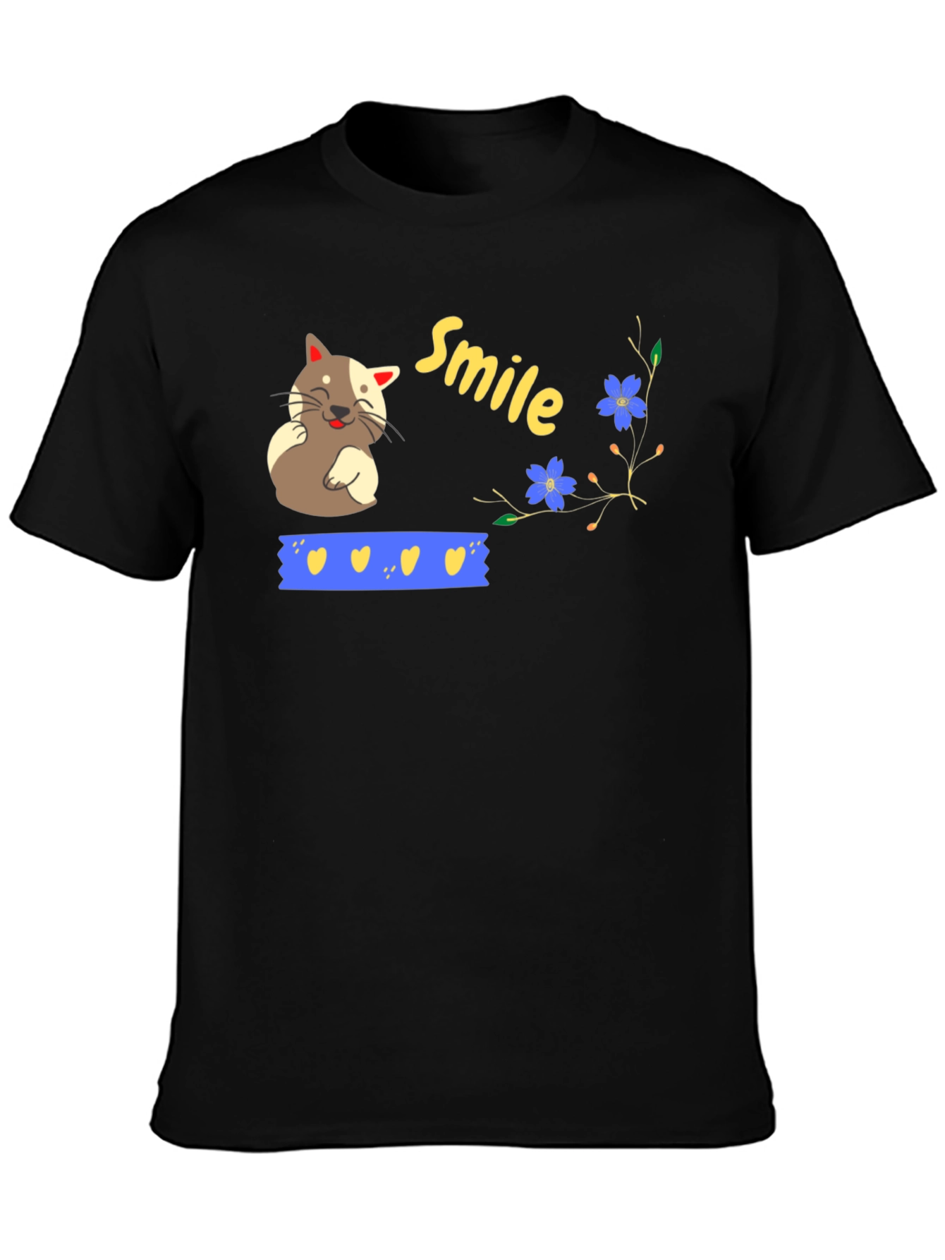 Cute Cat Smile Graphic T-Shirt