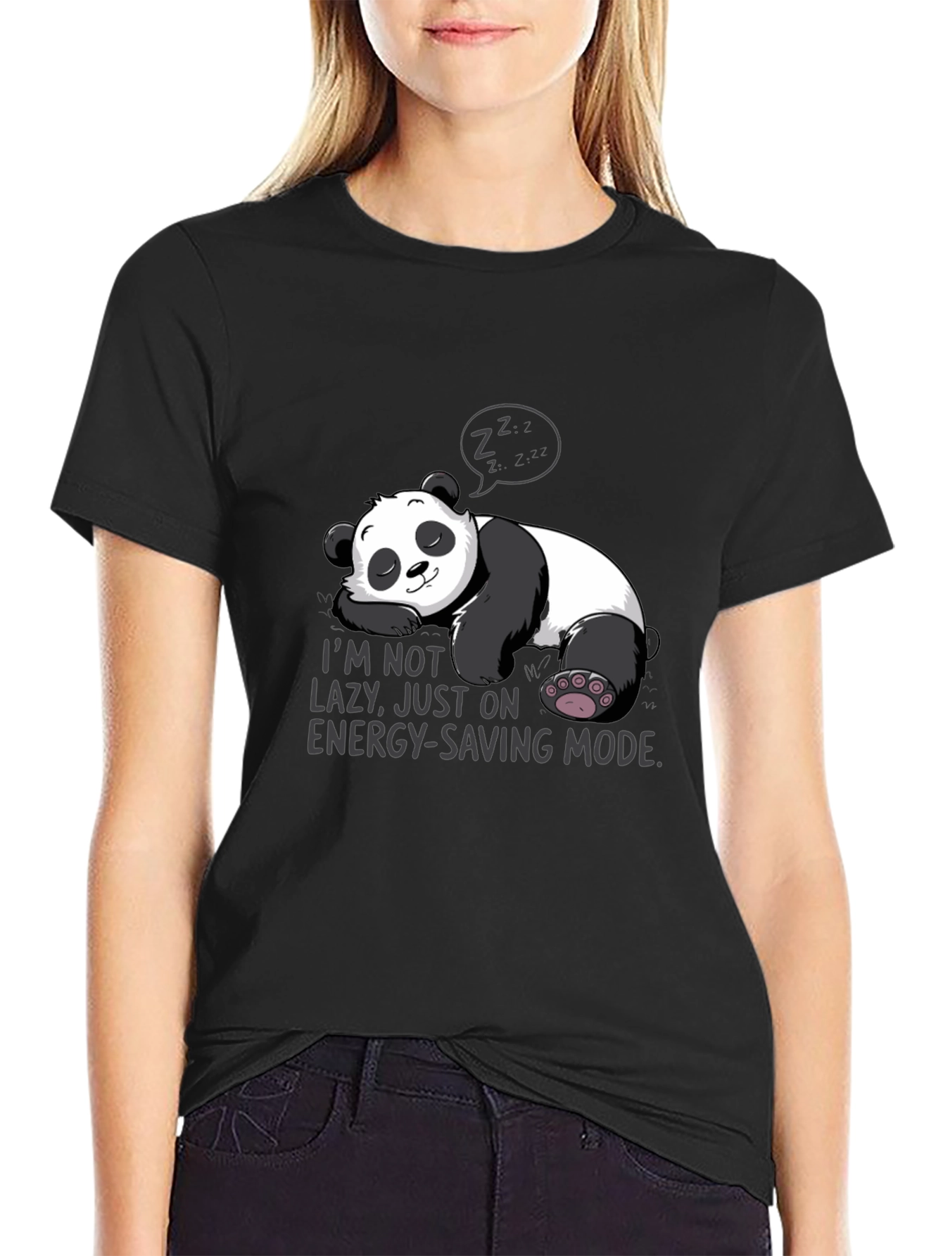 Lazy Panda Energy-Saving Mode T-Shirt