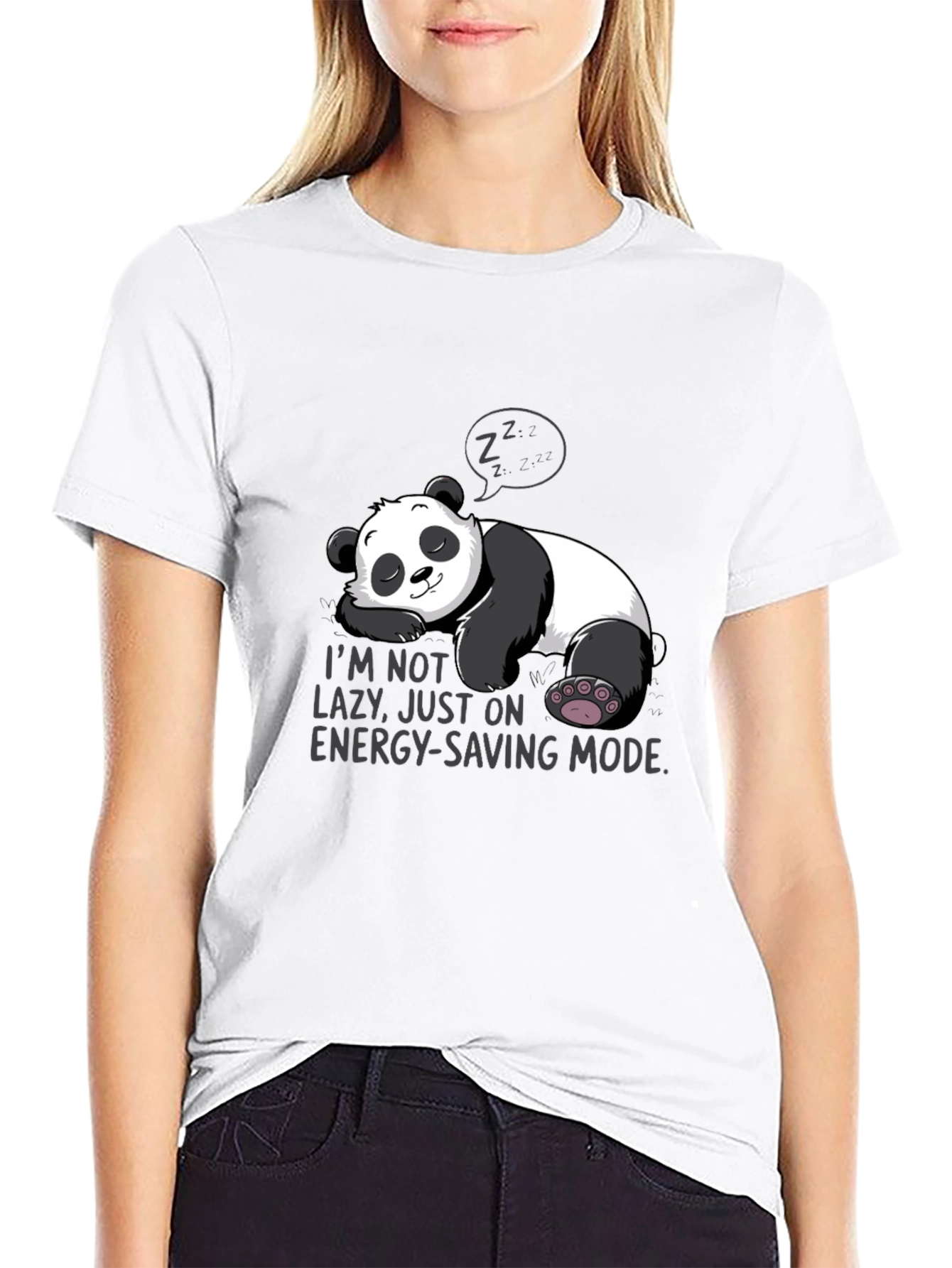 Lazy Panda Energy-Saving Mode T-Shirt