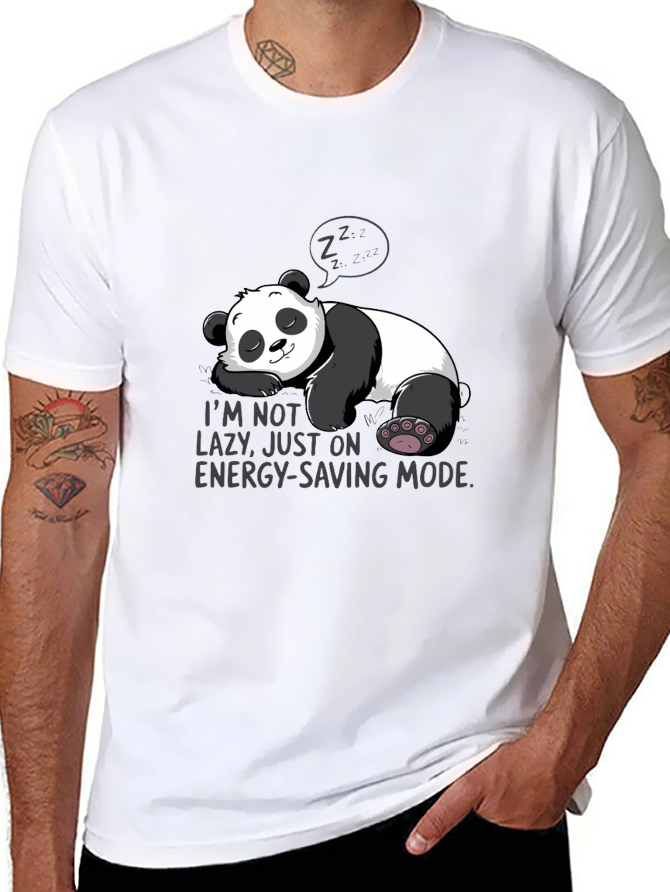 Lazy Panda Energy-Saving Mode T-Shirt