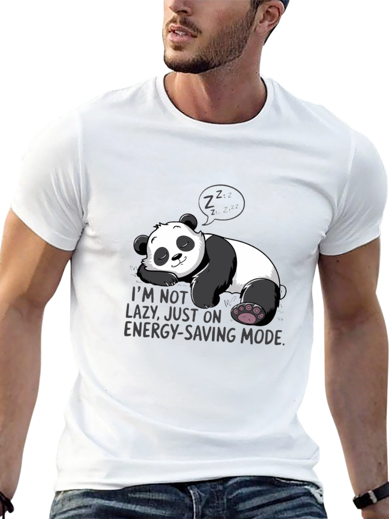 Lazy Panda Energy-Saving Mode T-Shirt