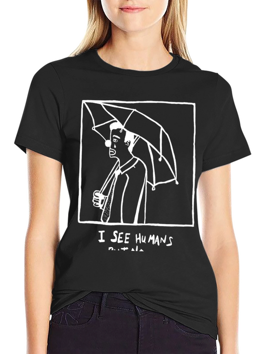 I See Humans T-Shirt - Black Graphic Tee