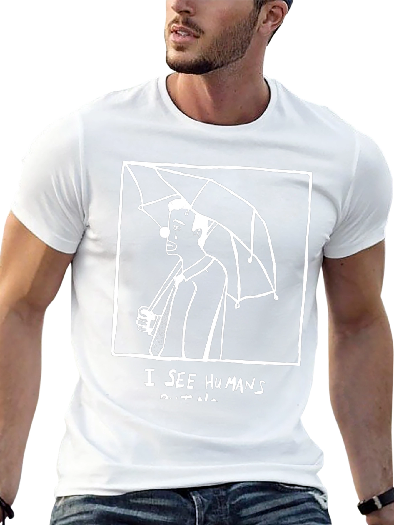 I See Humans T-Shirt - Black Graphic Tee