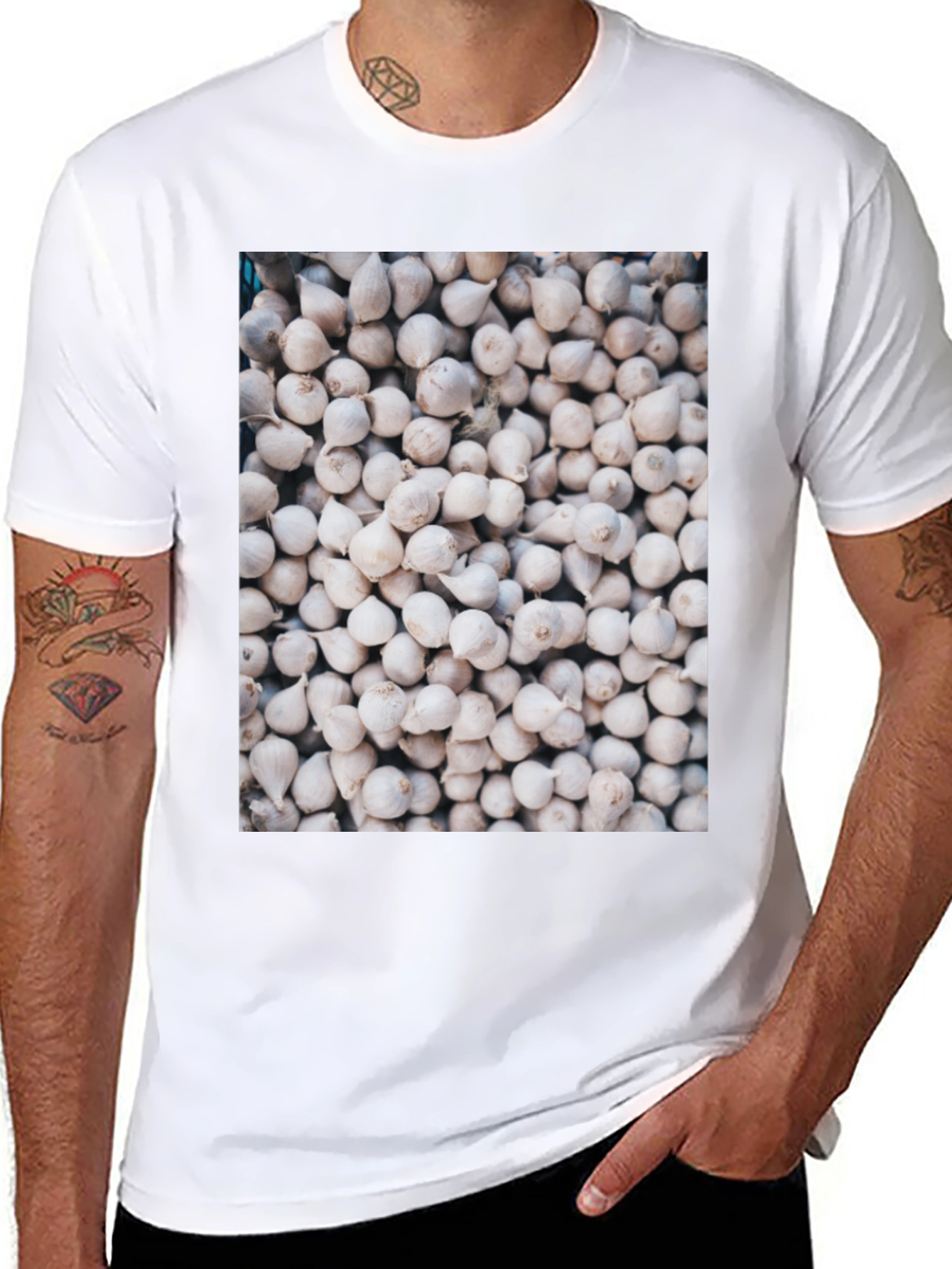 Garlic Cloves Pattern T-Shirt