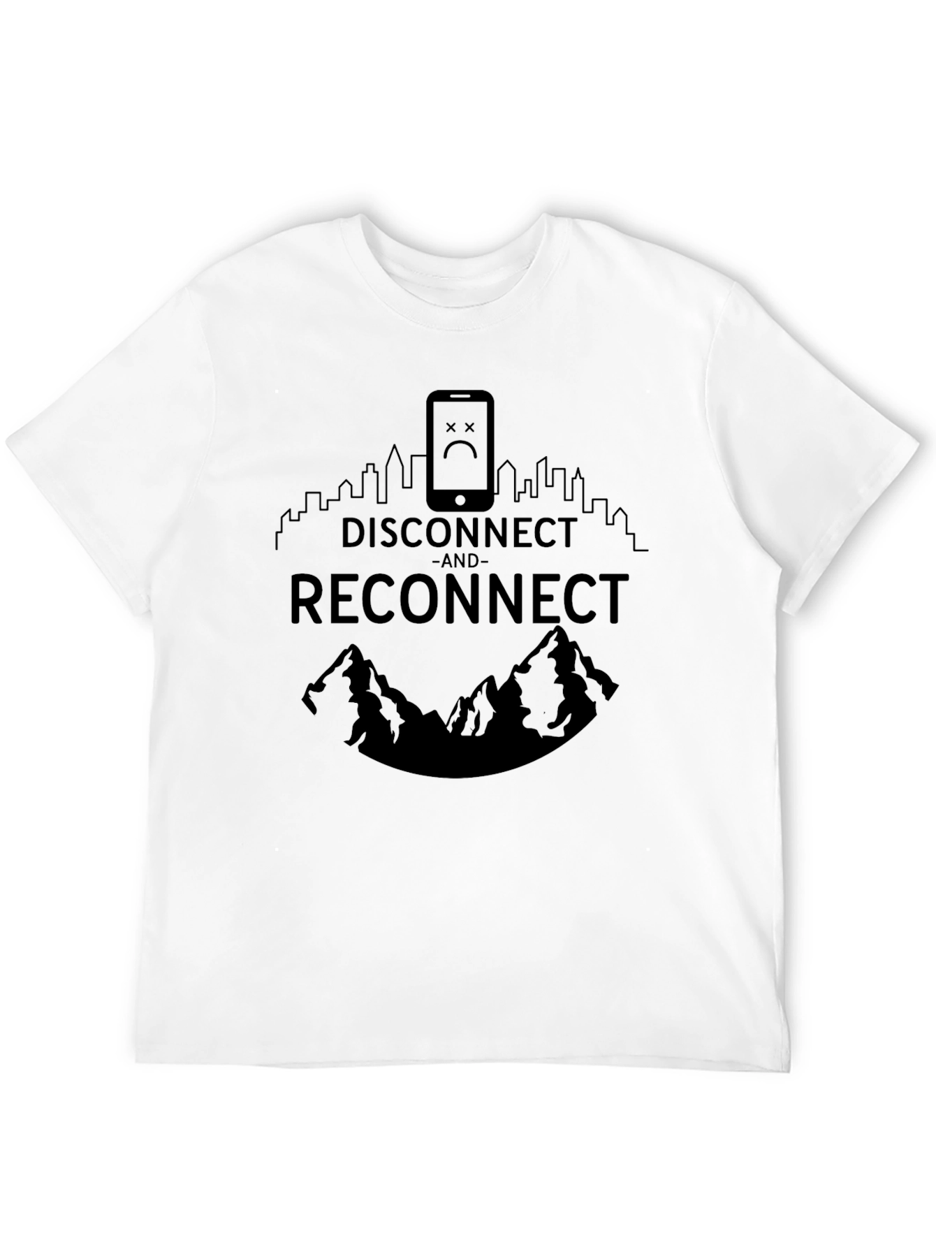 Disconnect & Reconnect Black Graphic Tee