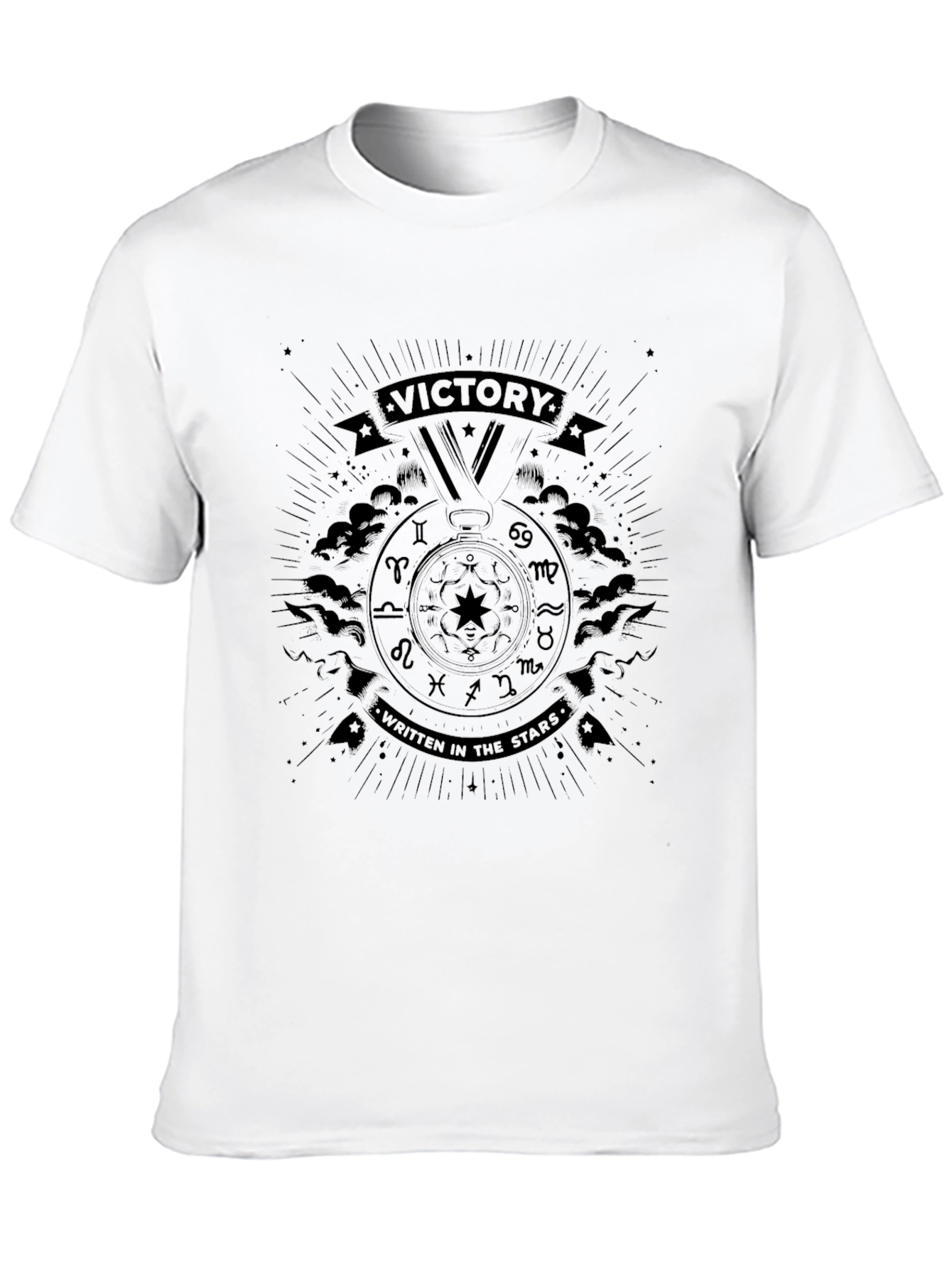 Victory Stars Graphic Black T-Shirt