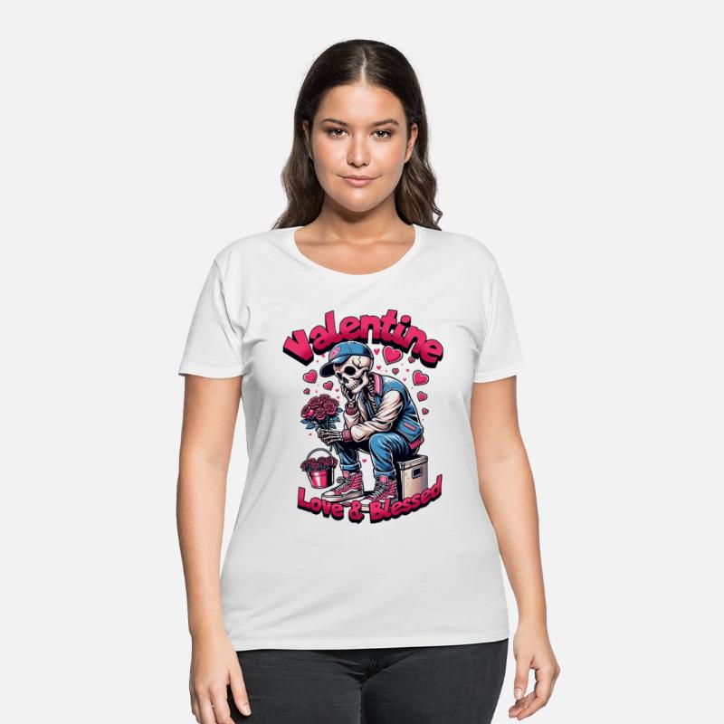 Valentine Skeleton Love & Blessed Streetwear Desig