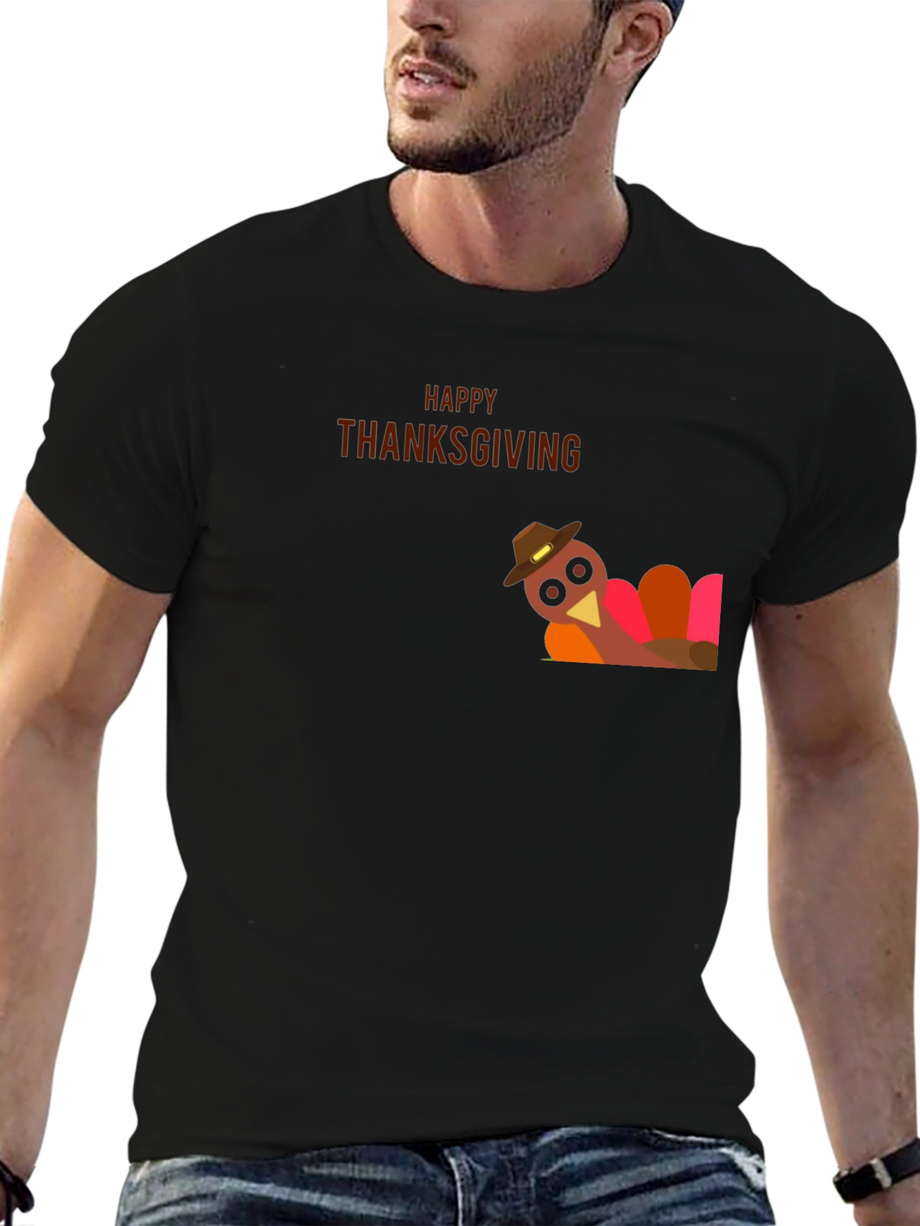 Thanksgiving Turkey Graphic Tee - Holiday Apparel