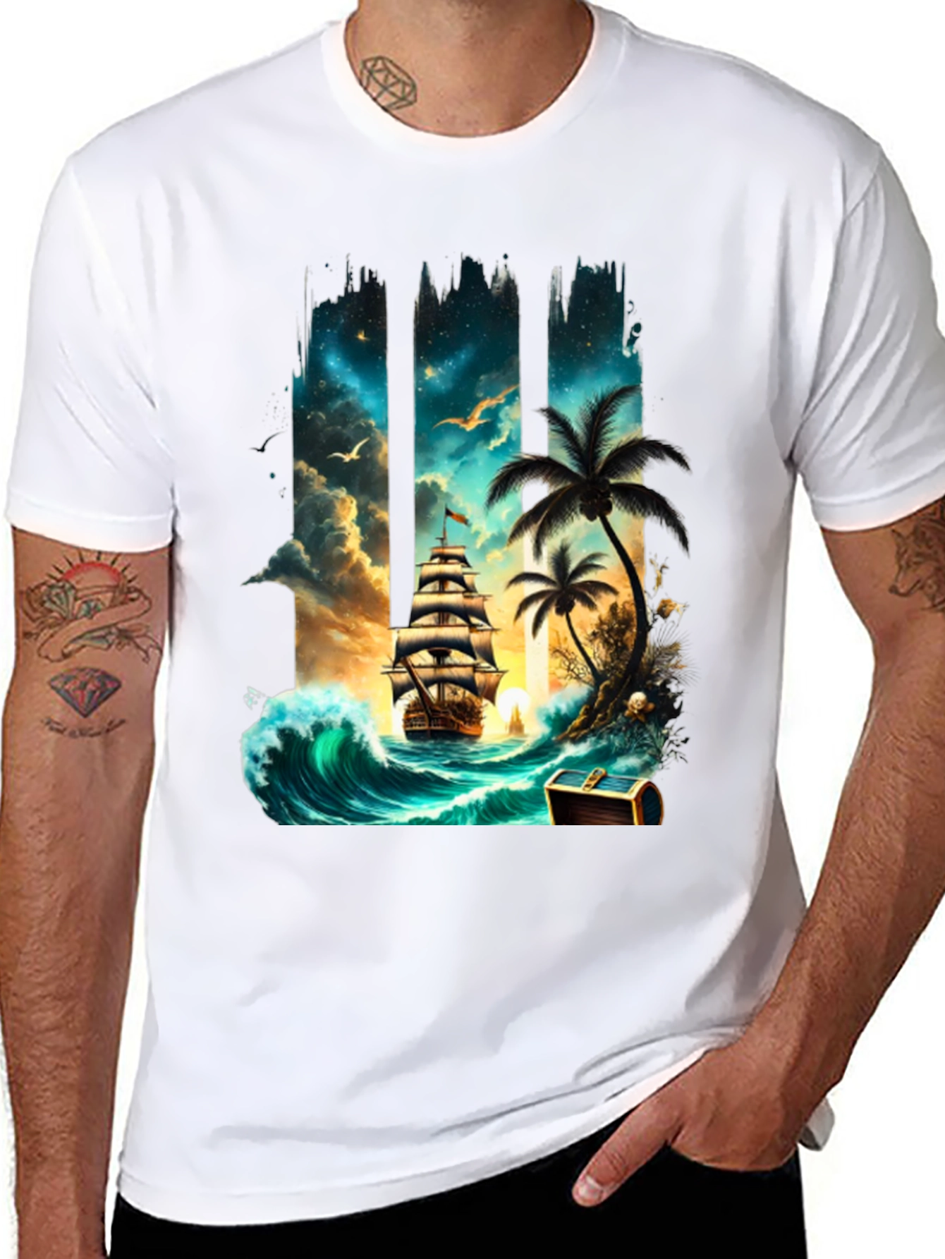 Pirate Ship Island T-Shirt