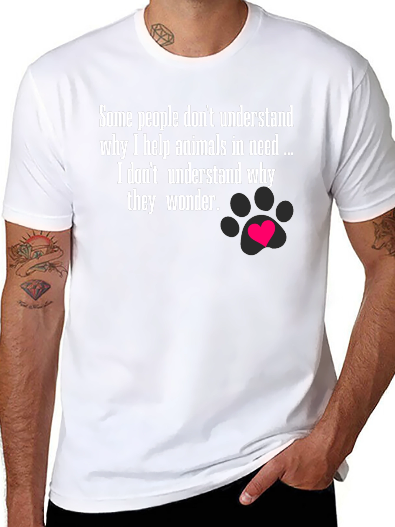Animal Lover T-Shirt - Help Animals in Need Tee