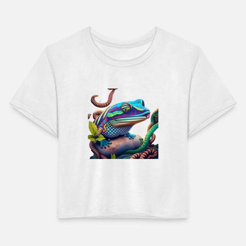 Vibrant Blue Tongue Skink & Vines Digital Art