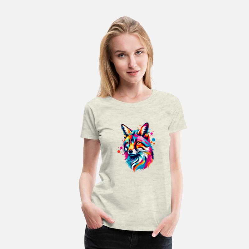 Vibrant Ink Splatter Fox Pop Art, Colorful