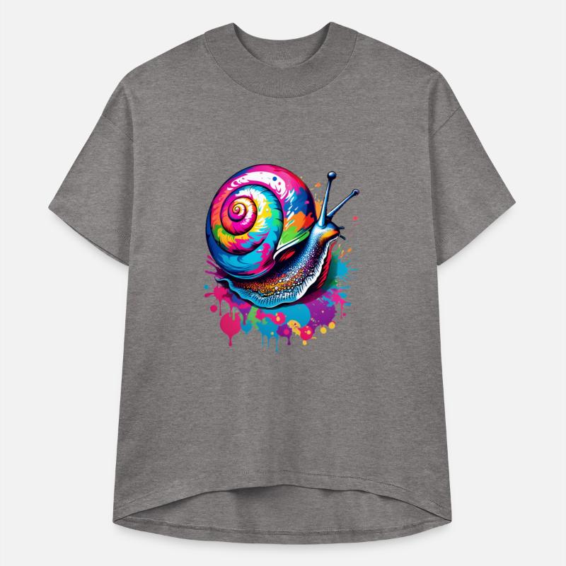 Vibrant Ink Splatter Snail Pop Art, Colorful