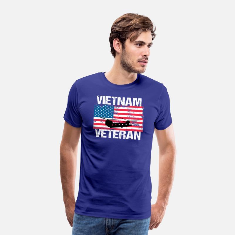 Vietnam Veteran Transport Helicopter Us Flag