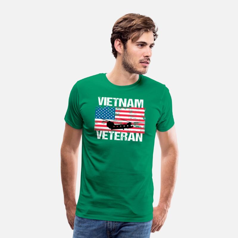 Vietnam Veteran Transport Helicopter Us Flag