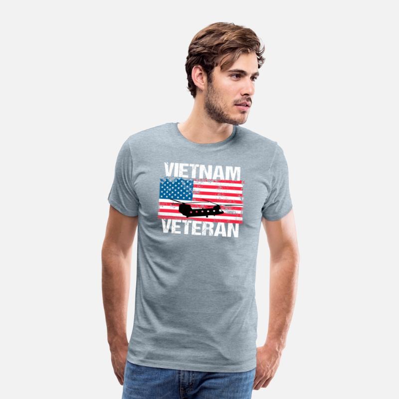 Vietnam Veteran Transport Helicopter Us Flag