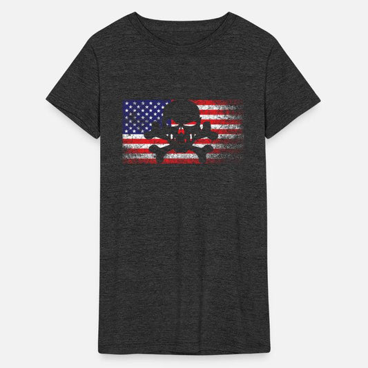 Vintage USA Skull Flag
