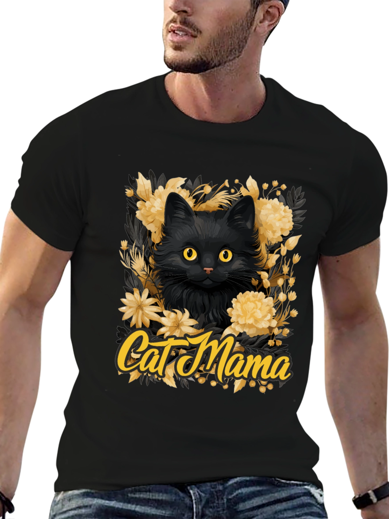 Cat Mama Floral T-Shirt