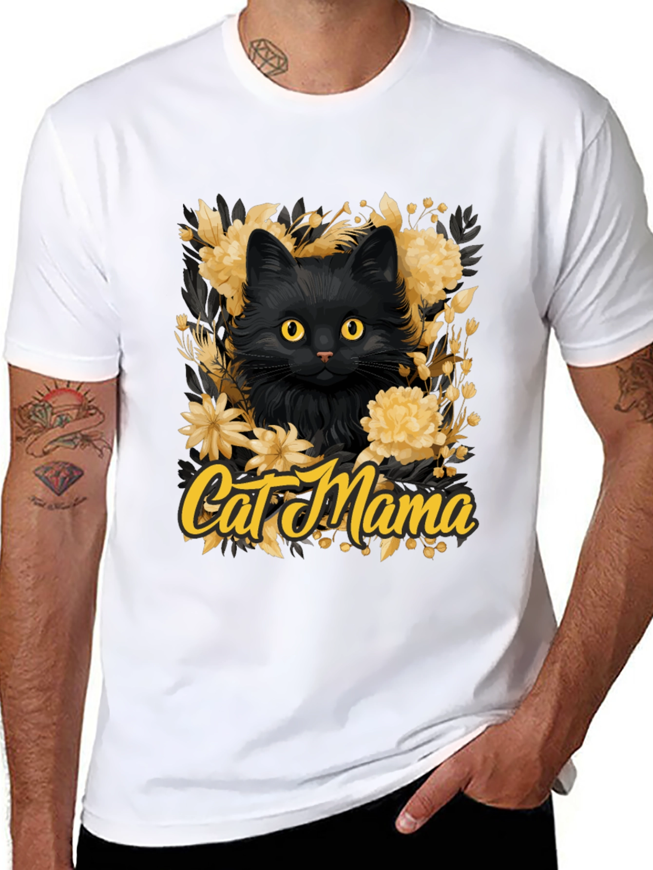 Cat Mama Floral T-Shirt