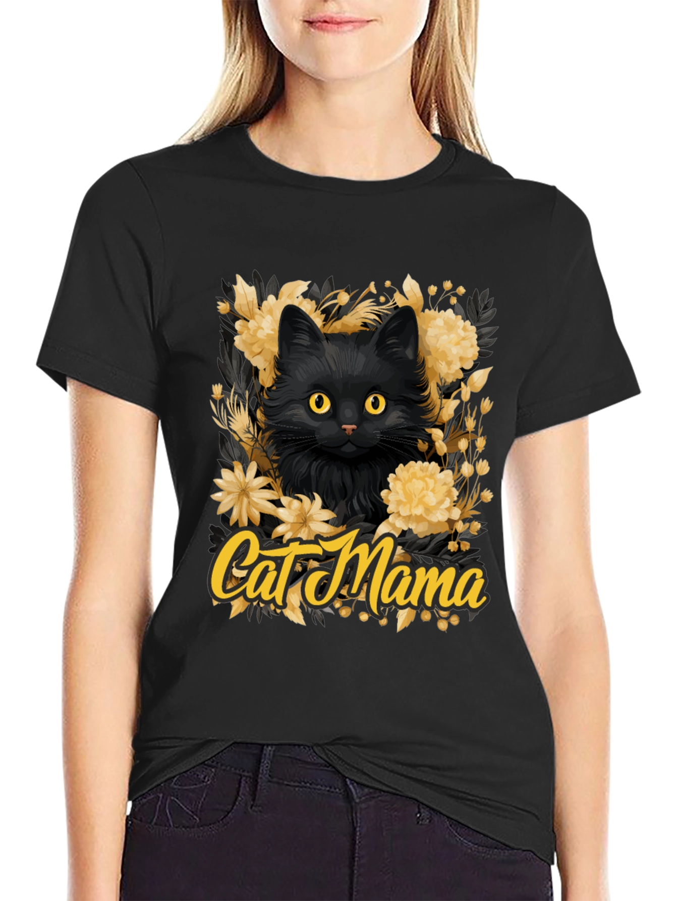 Cat Mama Floral T-Shirt