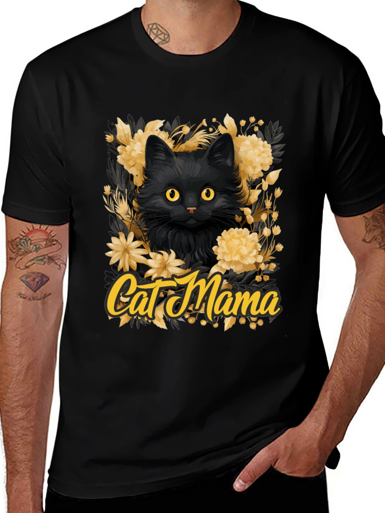 Cat Mama Floral T-Shirt
