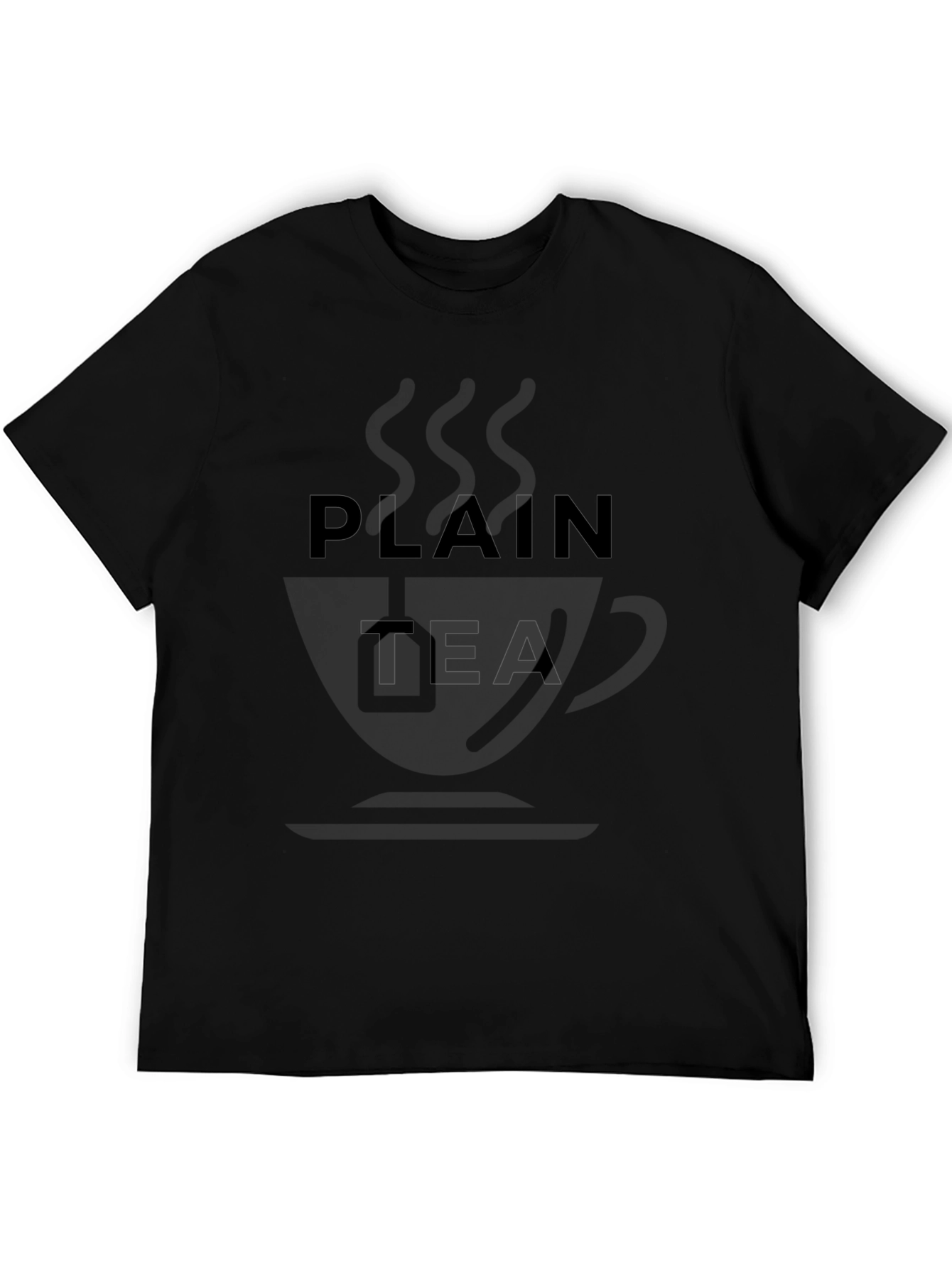 Plain Tea Graphic Tee - Casual Style